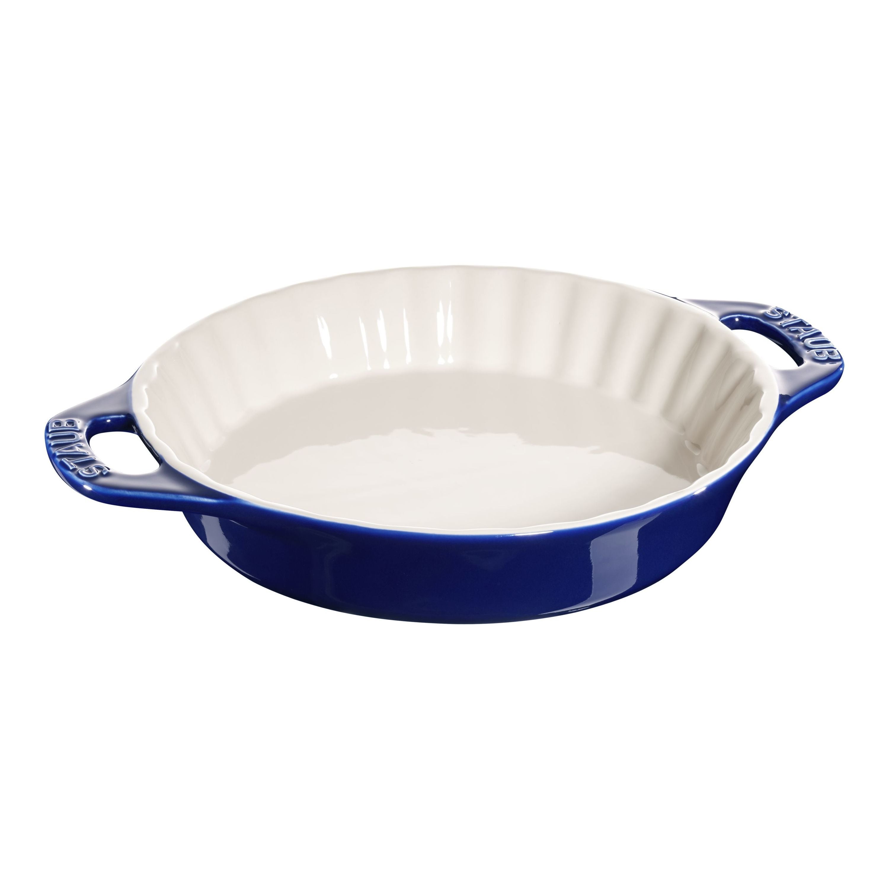STAUB Ceramique 24 cm Ceramic Round Pie Dish, Dark-Blue-0