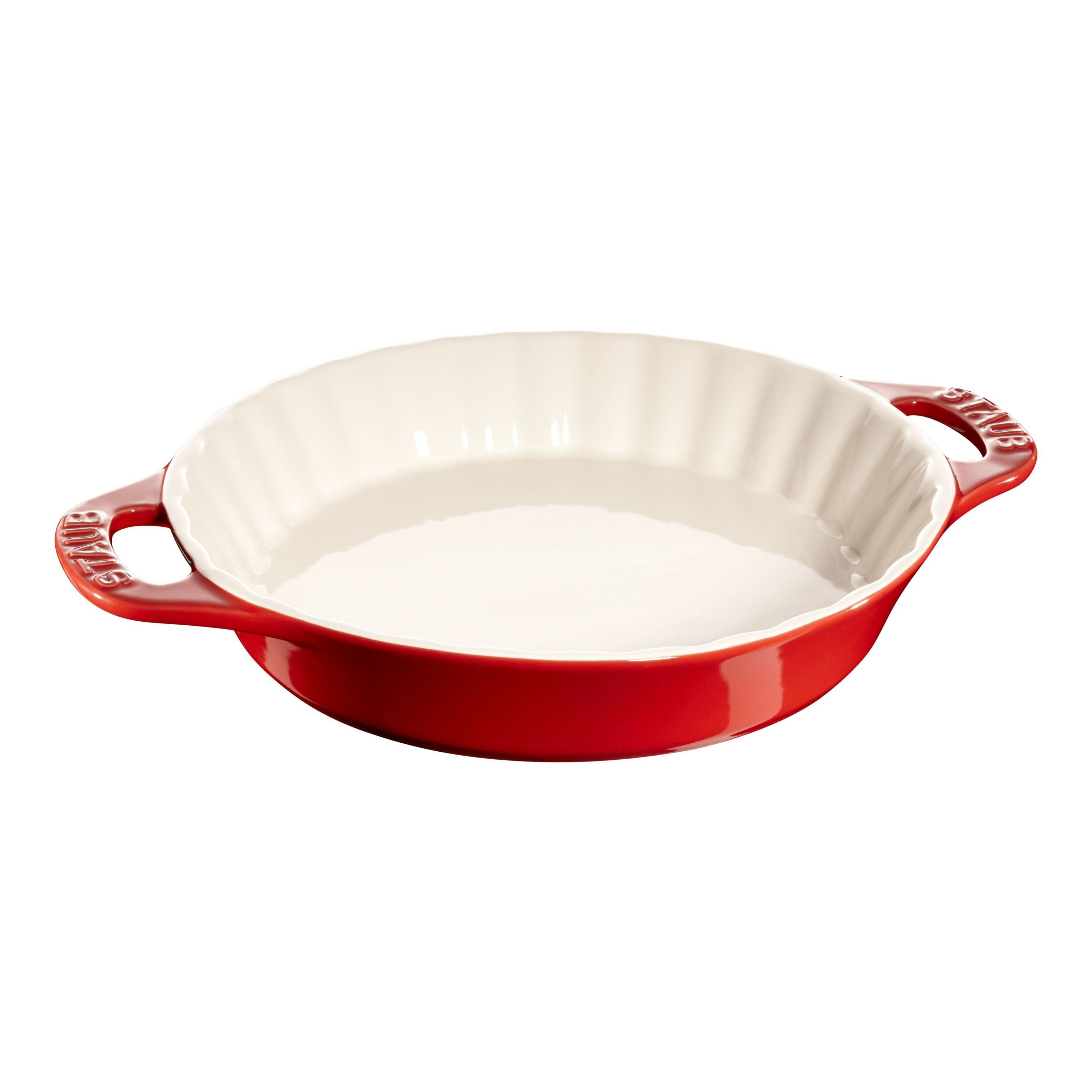 STAUB Ceramique 28 cm Ceramic Round Pie Dish, Cherry-0
