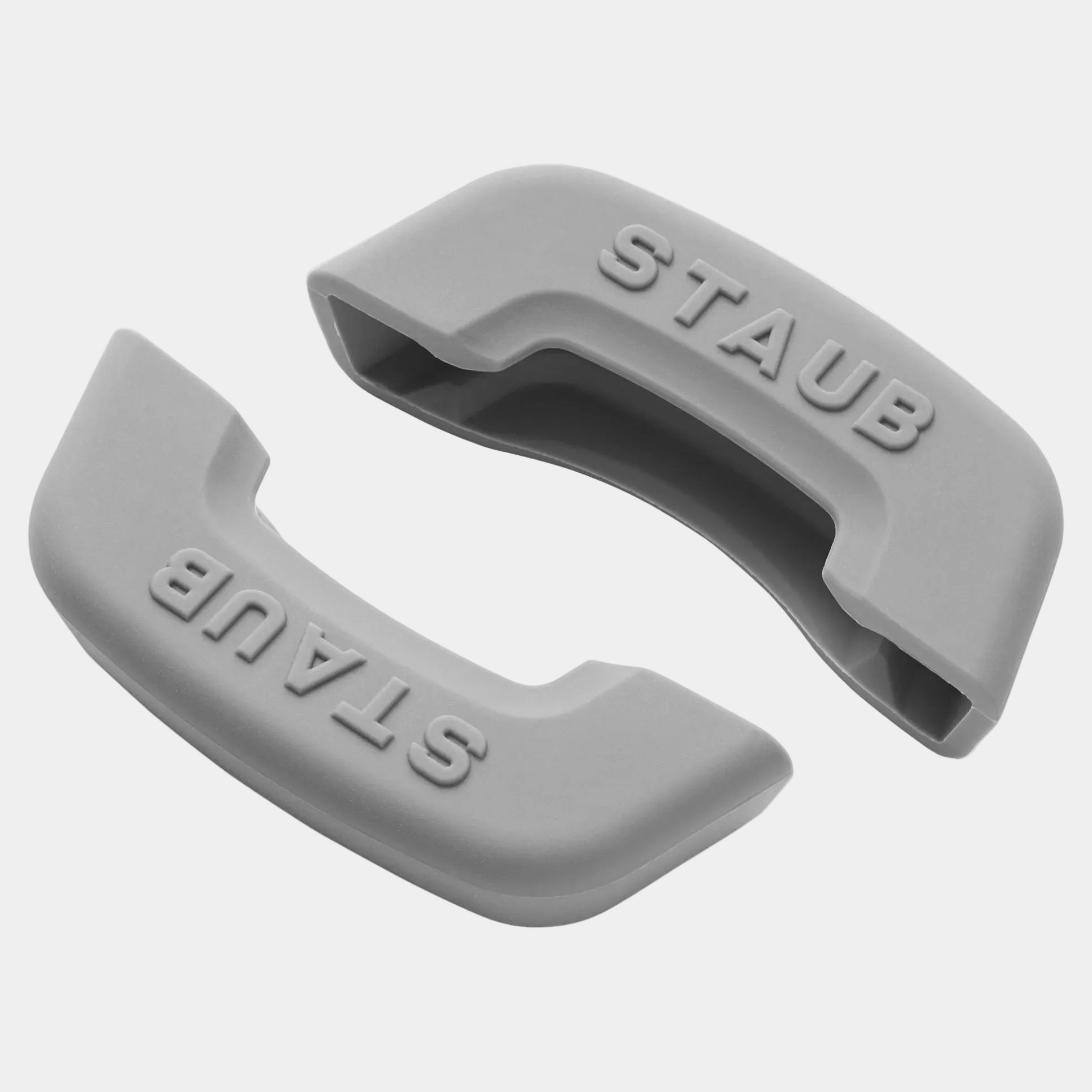 Staub Silicone Handles for cocotte and wok, heat-resistant up to 200°C, easy to attach and clean, durable kitchen accessory.
