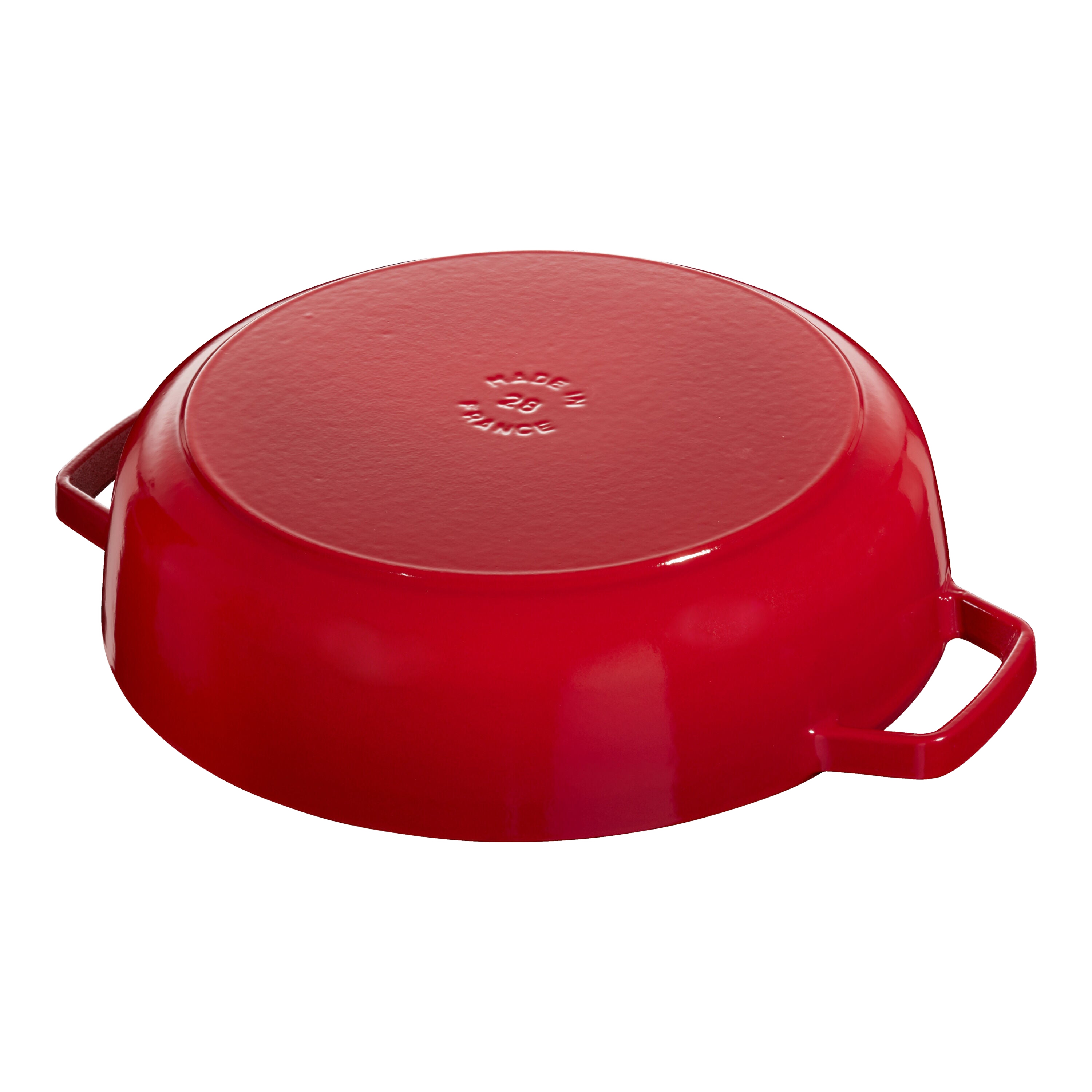 STAUB Braisers 3.7 L Cast Iron Round Saute Pan Chistera, Cherry-2