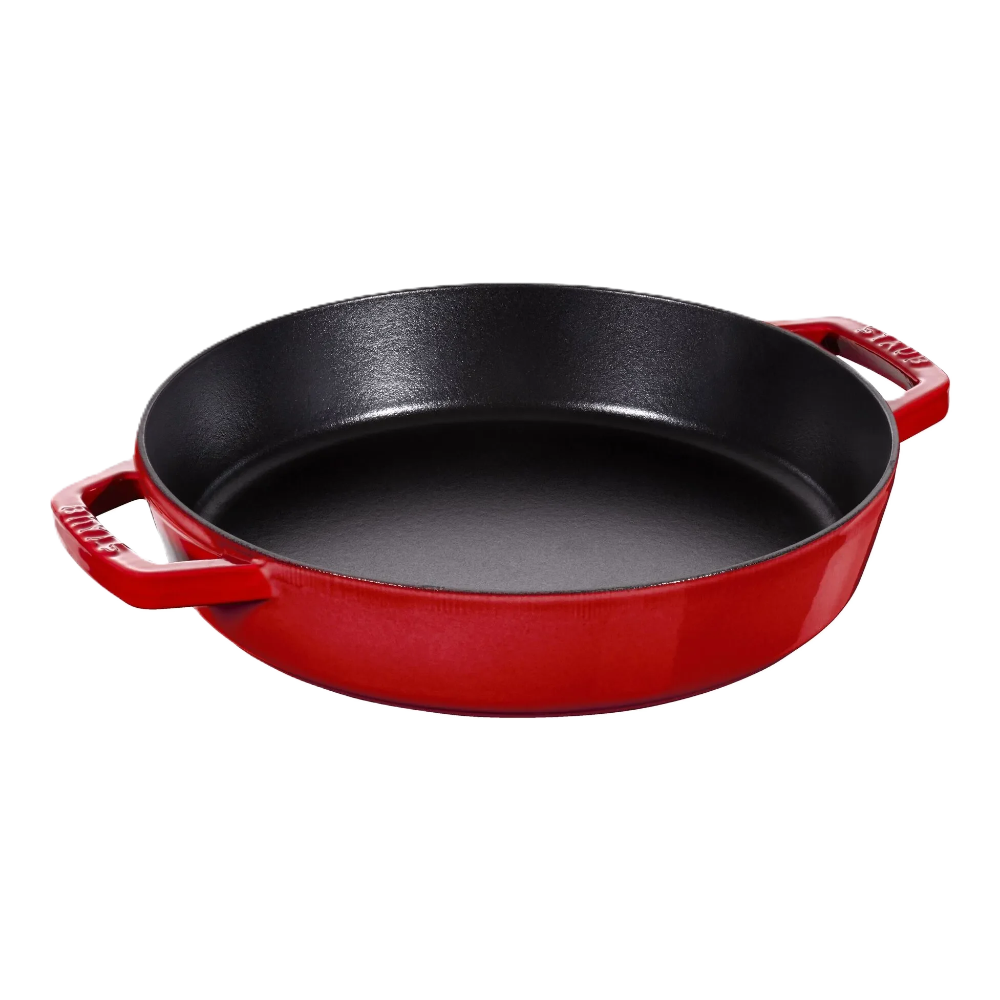 STAUB Pans 20 cm / 8 inch Cast Iron Frying Pan With 2 Handles, Cherry
