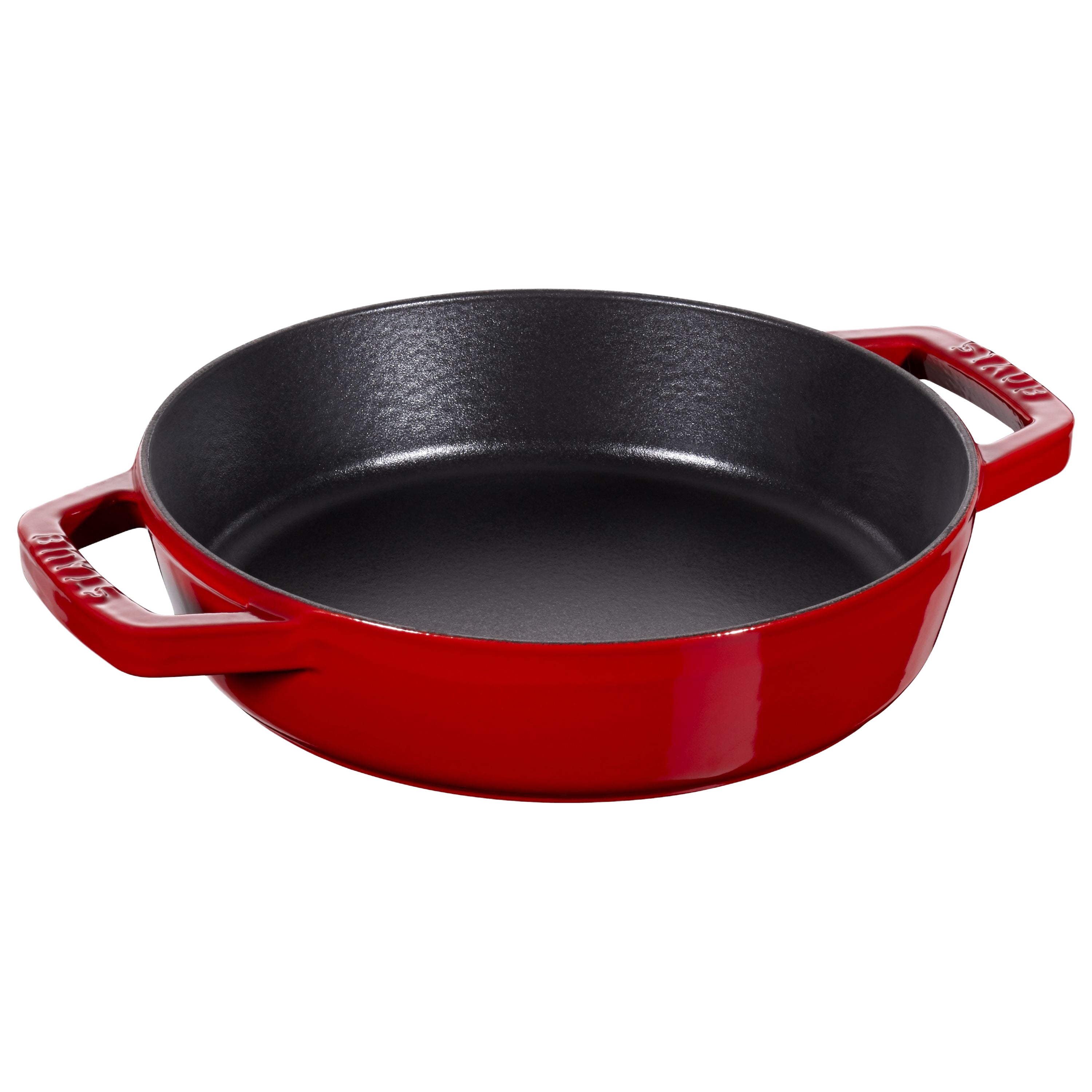 STAUB Pans 20 cm / 8 inch Cast Iron Frying Pan With 2 Handles, Cherry-0