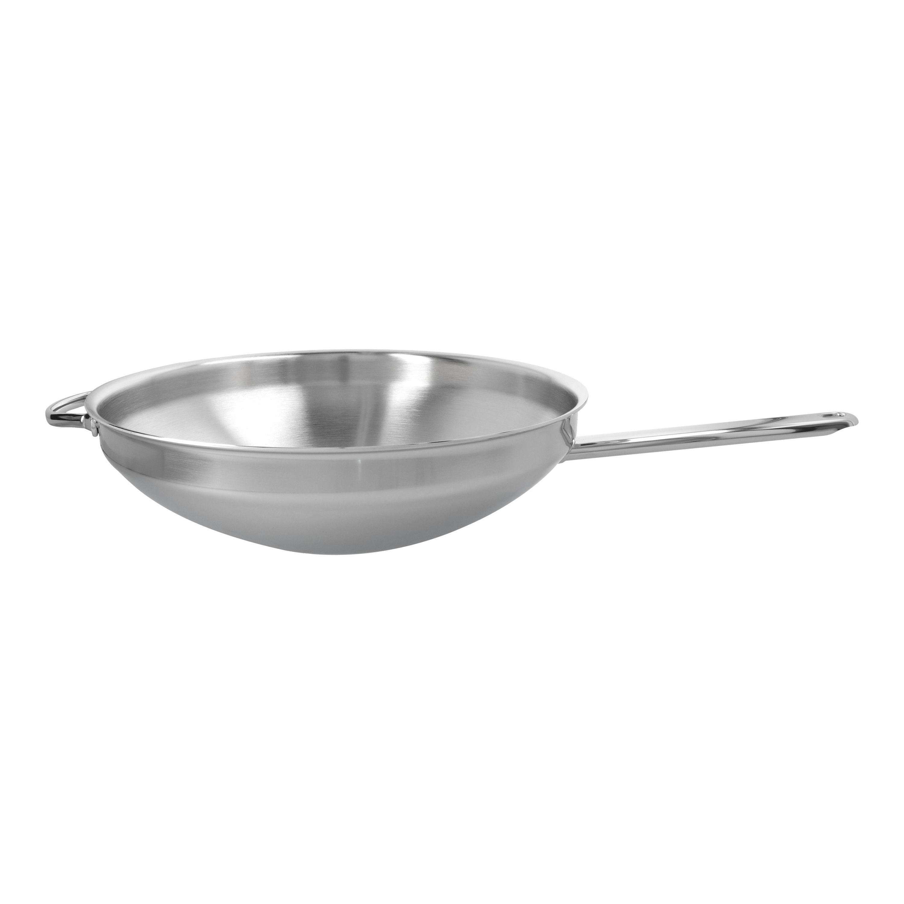 DEMEYERE Apollo 7 32 cm / 12.5 inch 18/10 Stainless Steel Wok Flat Bottom