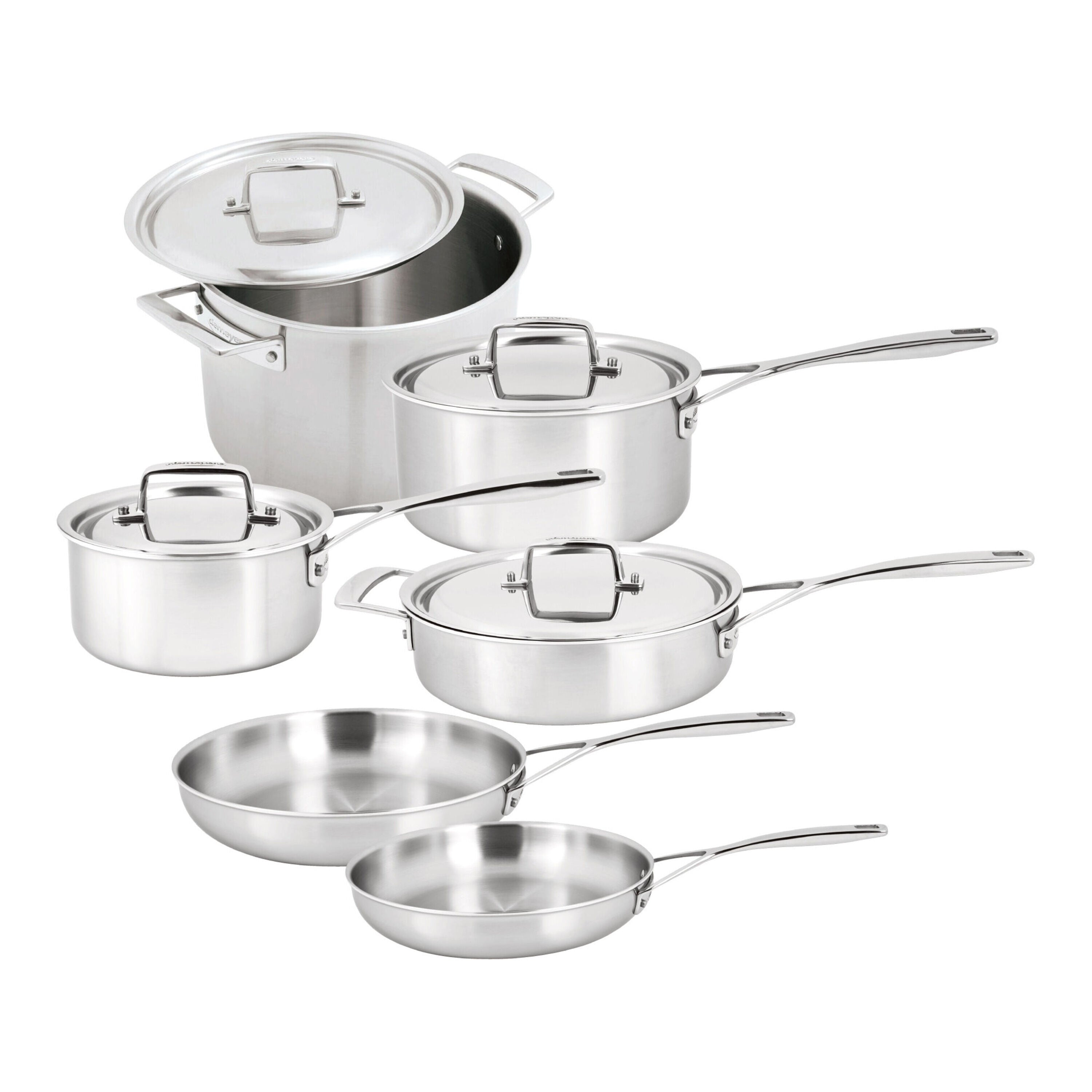 DEMEYERE Essential 5 10 Piece 18/10 Stainless Steel Cookware Set