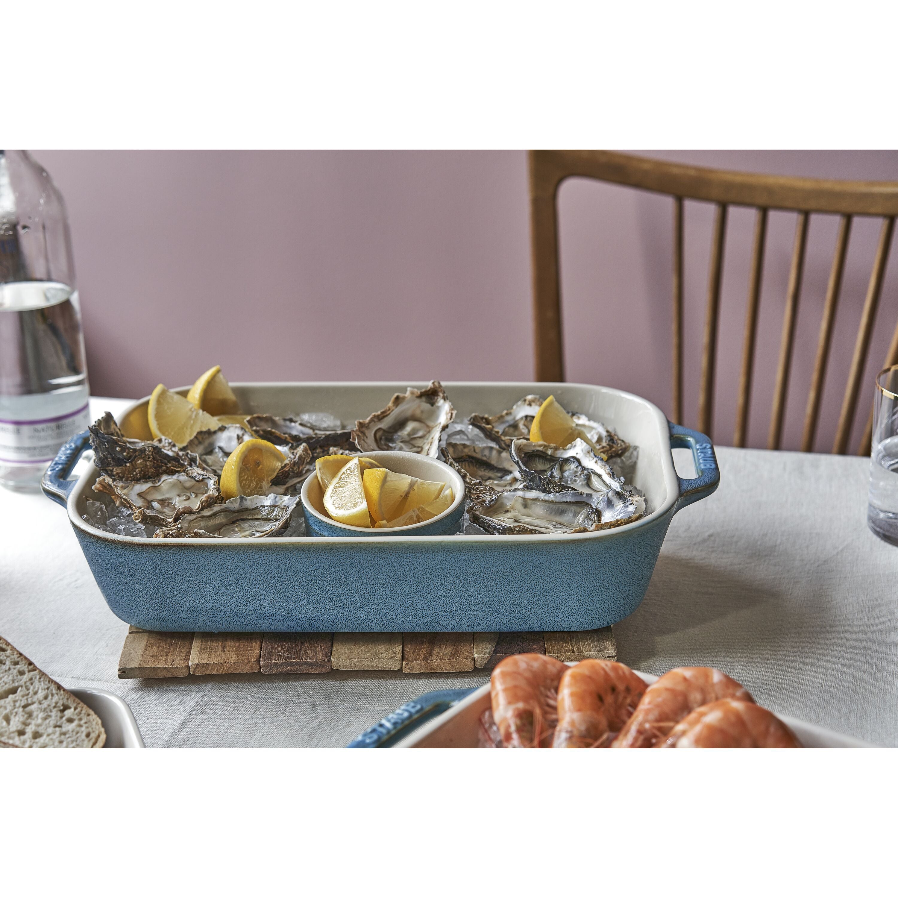 STAUB Ceramique 4.4 L Ceramic Rectangular Oven Dish, Ancient-Turquoise