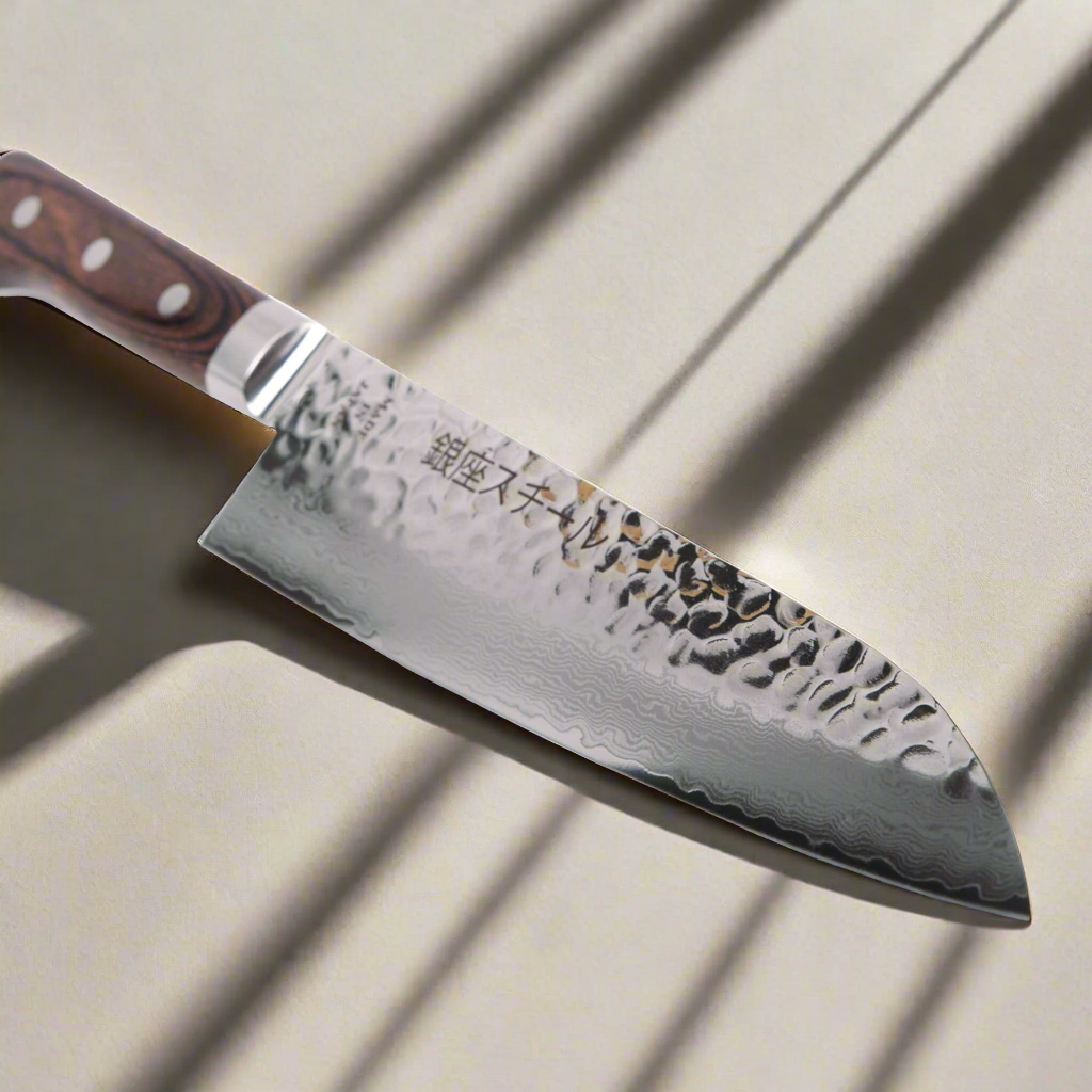 KASUMI 180- Damascus VG10 Santoku Knife 180mm-MB