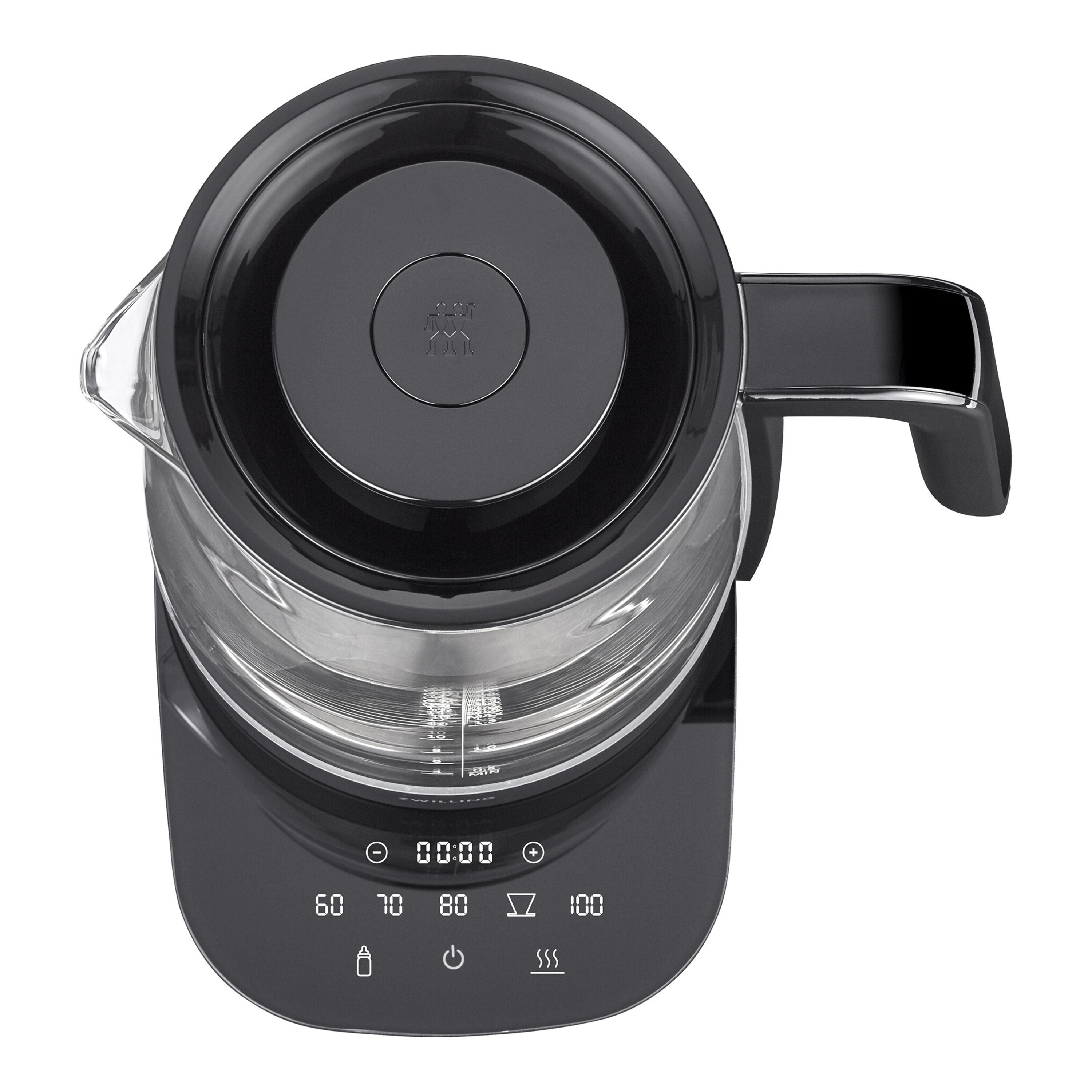 ZWILLING Enfinigy 1.7 L Glass Programable Electric Kettle, Black