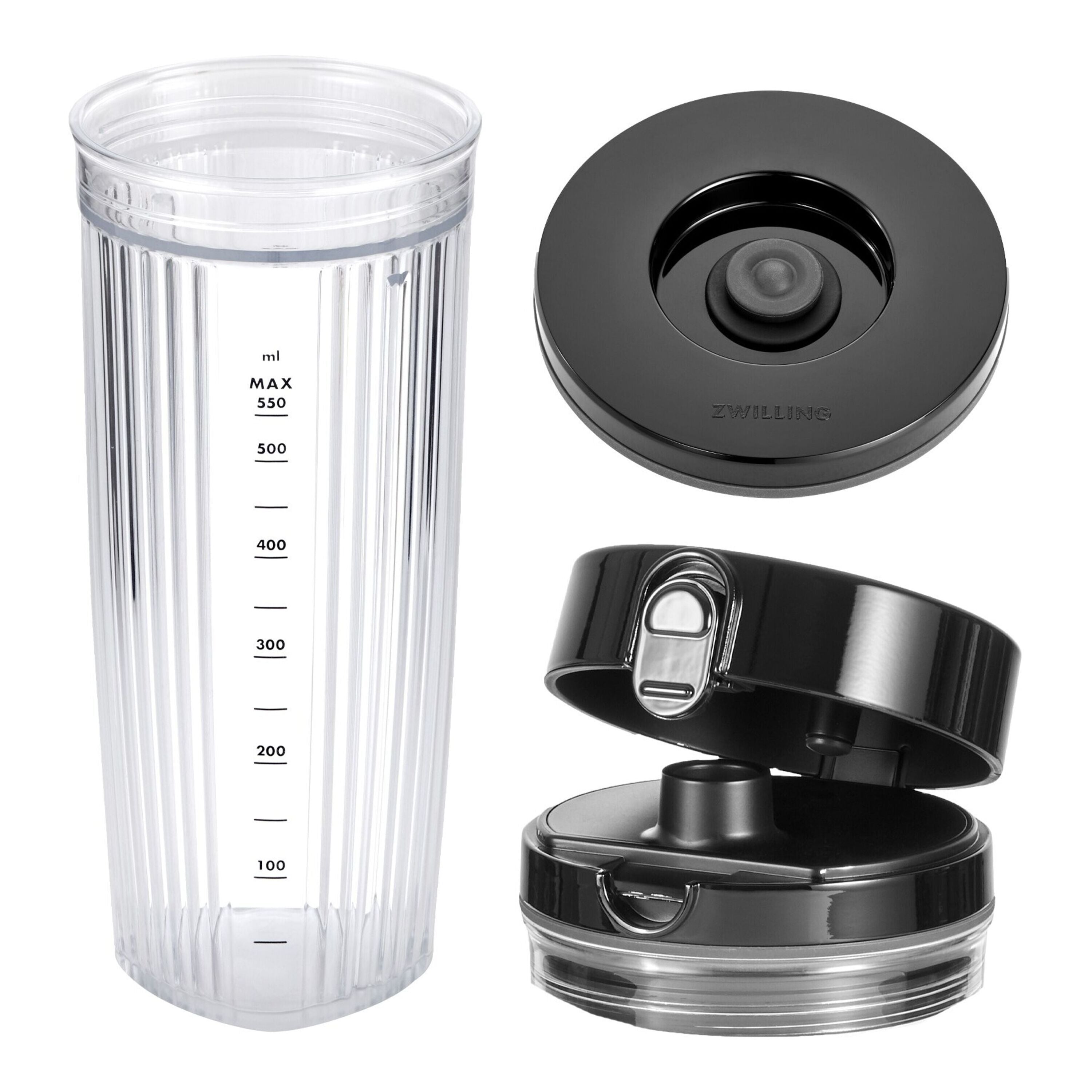 ZWILLING Enfinigy Personal Blender Jar with Drinking Lid and Vacuum Lid