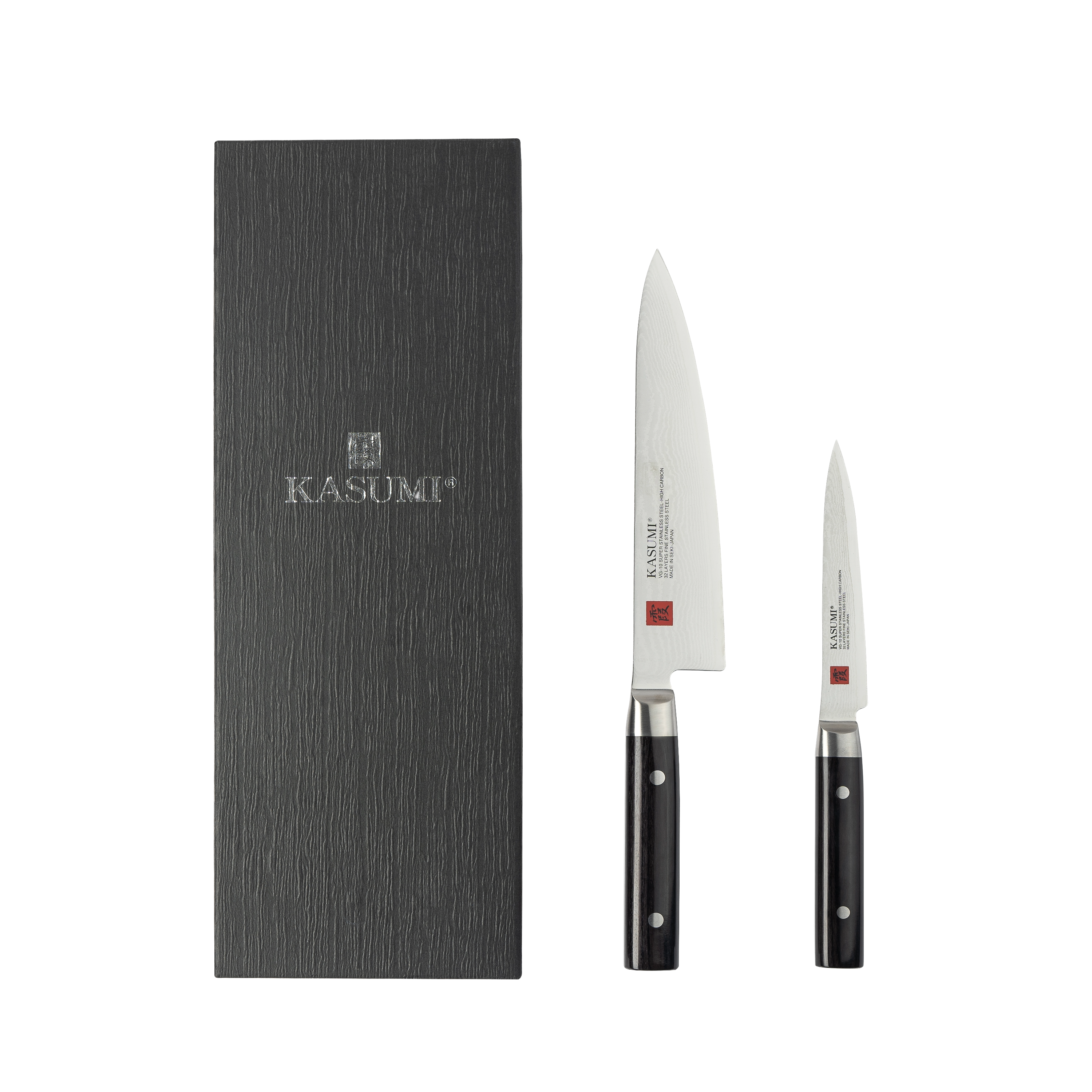Kasumi Damascus 2-Piece Knife Set - 8" Chef Knife & Utility Knife, Made in Japan