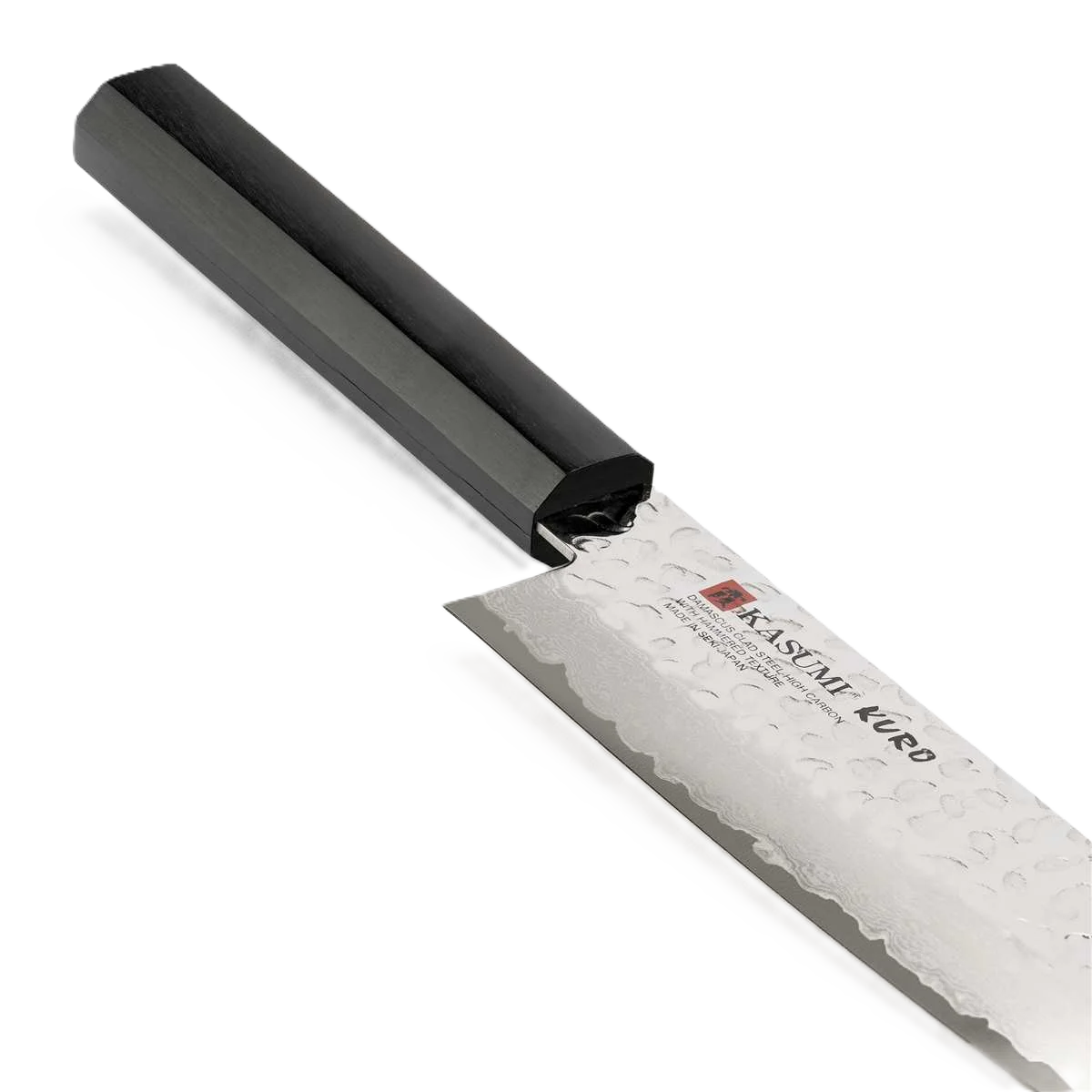 Kasumi Kuro Santoku Knife 16.5cm / 6.5" - Hammered Damascus, Made in Japan