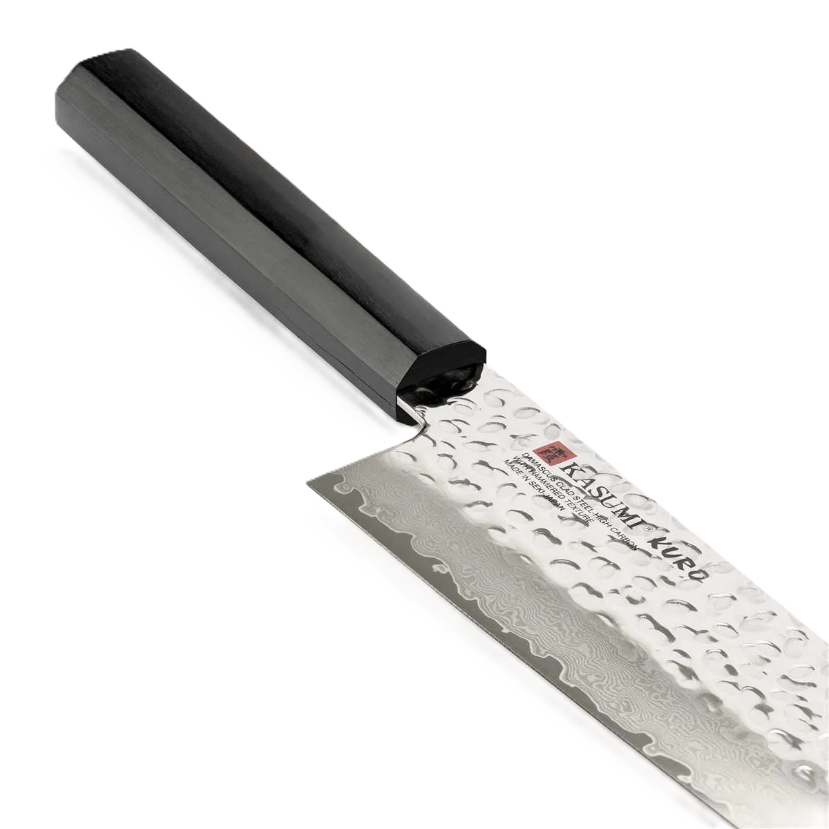 Kasumi Kuro Chef Knife 21cm / 8.27" - Hammered Damascus Gyuto, Made in Japan