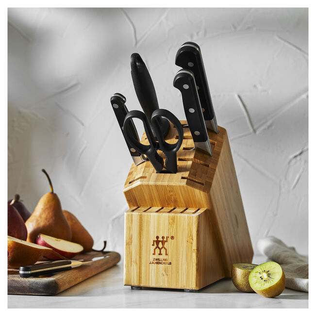 ZWILLING Pro 7 Piece, Knife Block Set, Bamboo