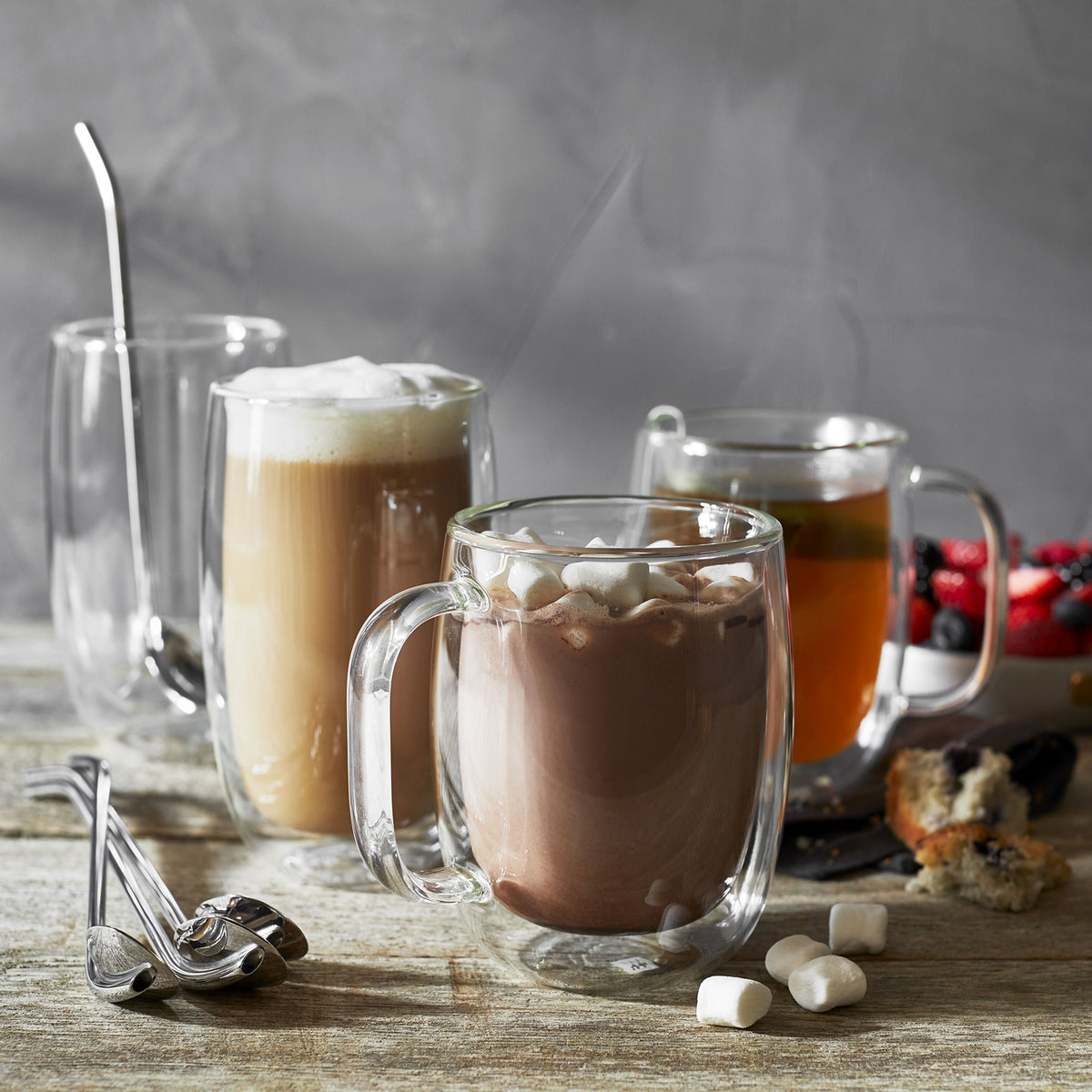 ZWILLING Sorrento Plus 2 Piece Latte Glass Set, Transparent