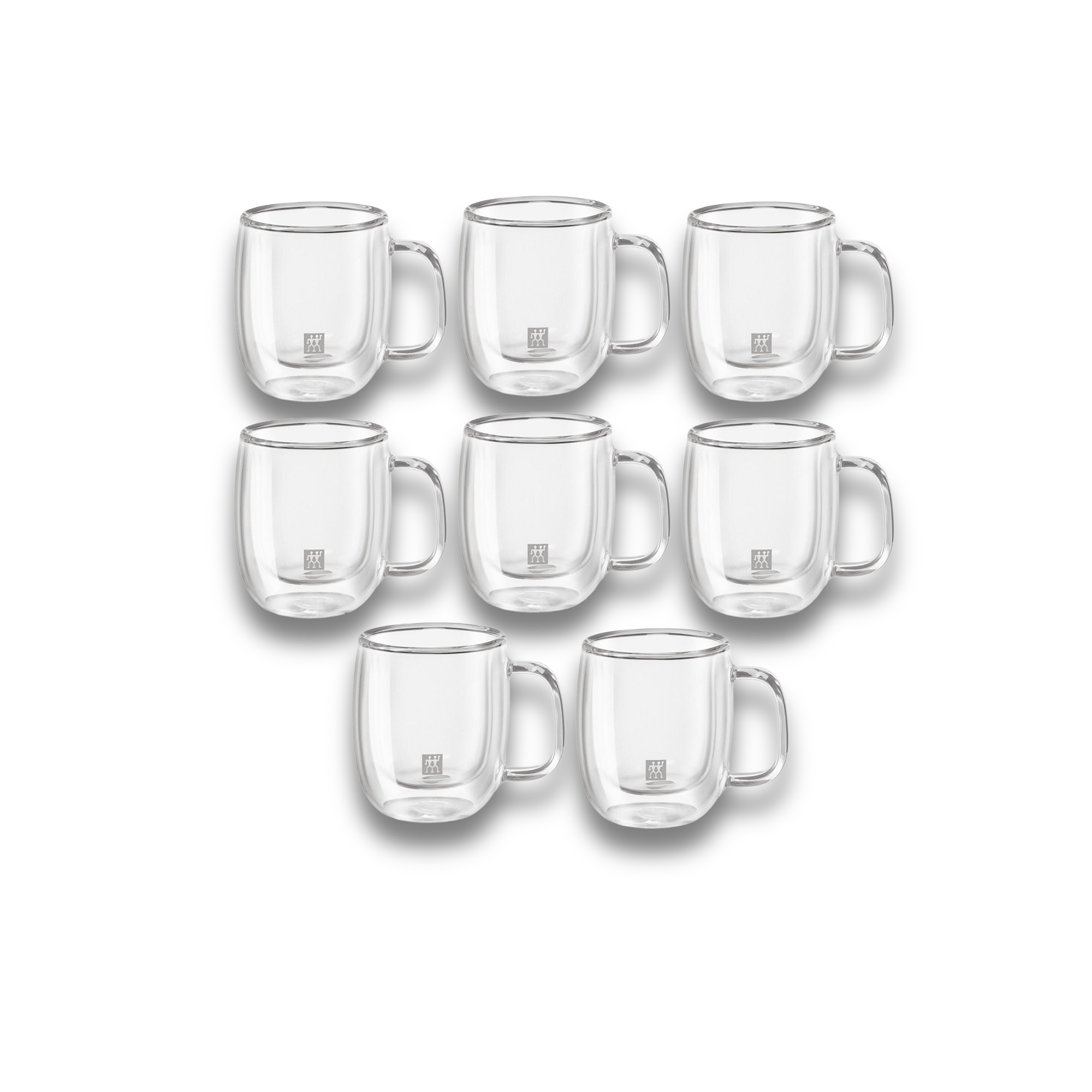 ZWILLING Sorrento Plus 8 Piece Espresso Mug Set - Value Pack, Transparent
