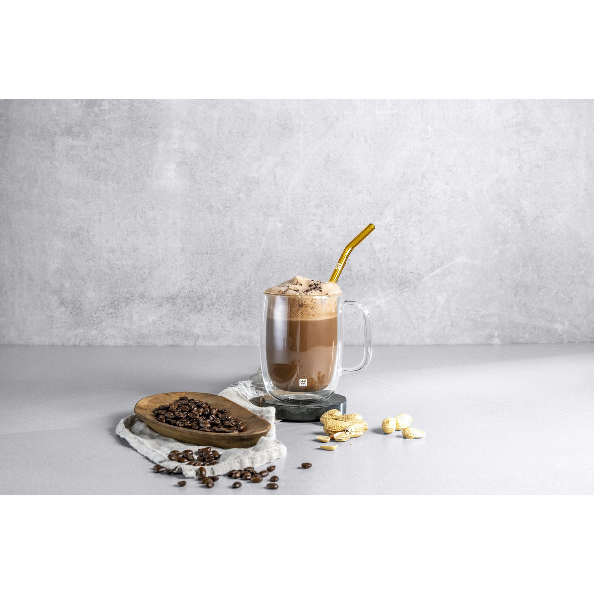 ZWILLING Sorrento Plus 2 Piece Latte Glass Set, Transparent