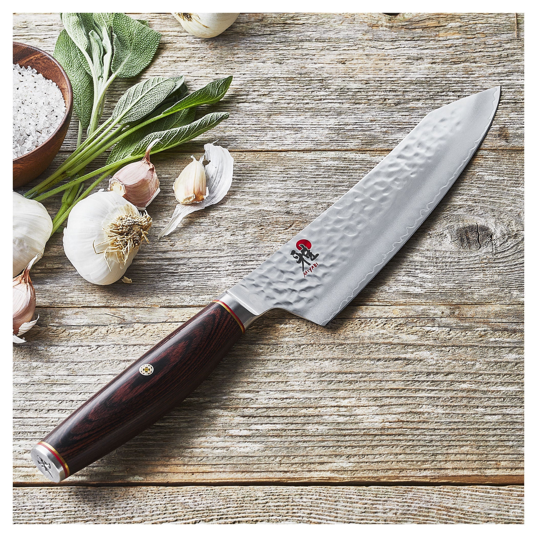 MIYABI 6000 MCT 2 Piece Knife Set, Brown