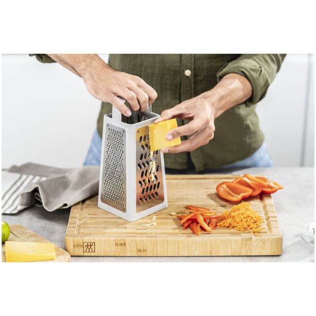 ZWILLING Z-Cut 6-in-1 Tower Grater – Stainless Steel, Multi-Purpose Kitchen Tool