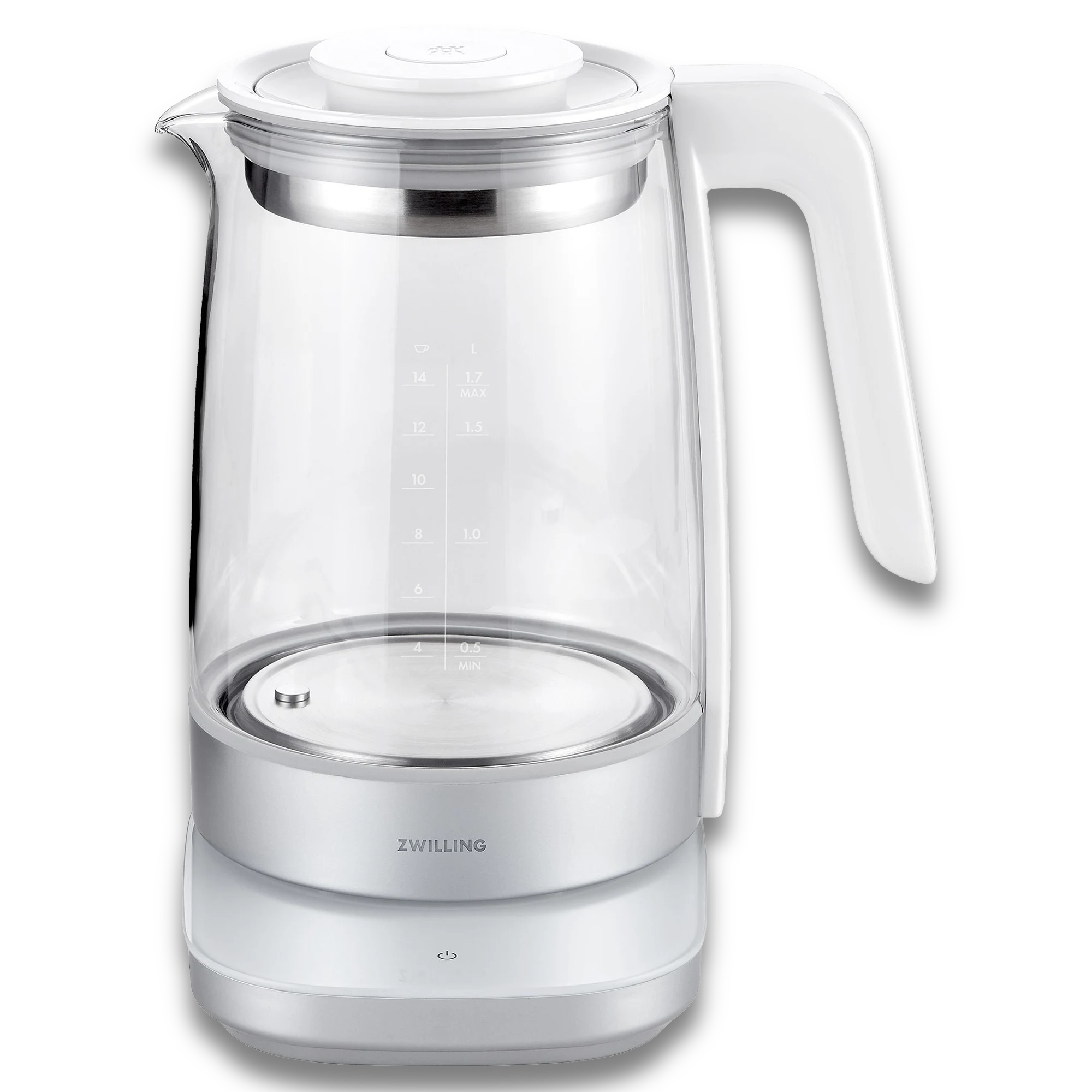ZWILLING Enfinigy 1.7 L Glass Programable Electric Kettle - Silver