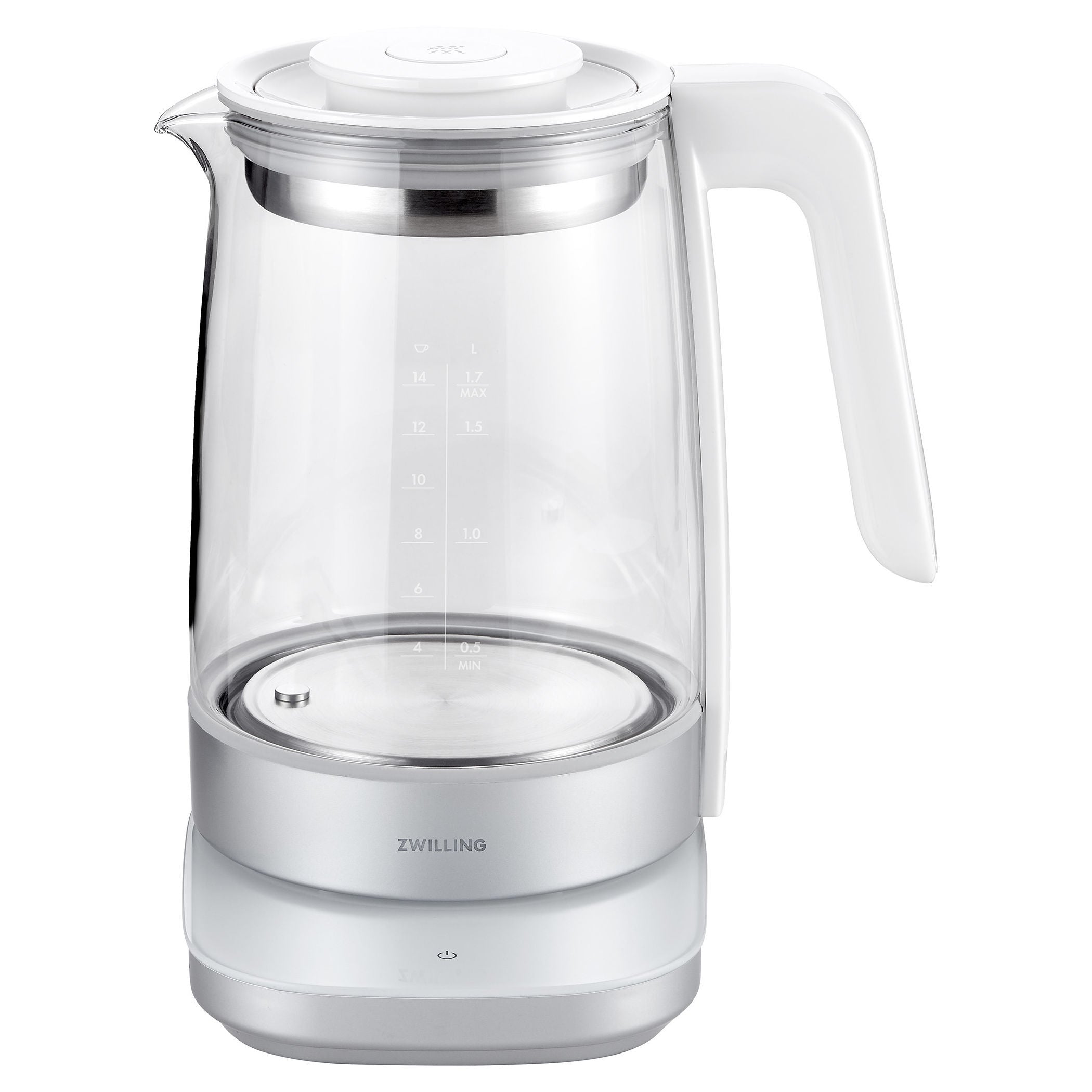 ZWILLING Enfinigy 1.7 L Glass Programable Electric Kettle - Silver