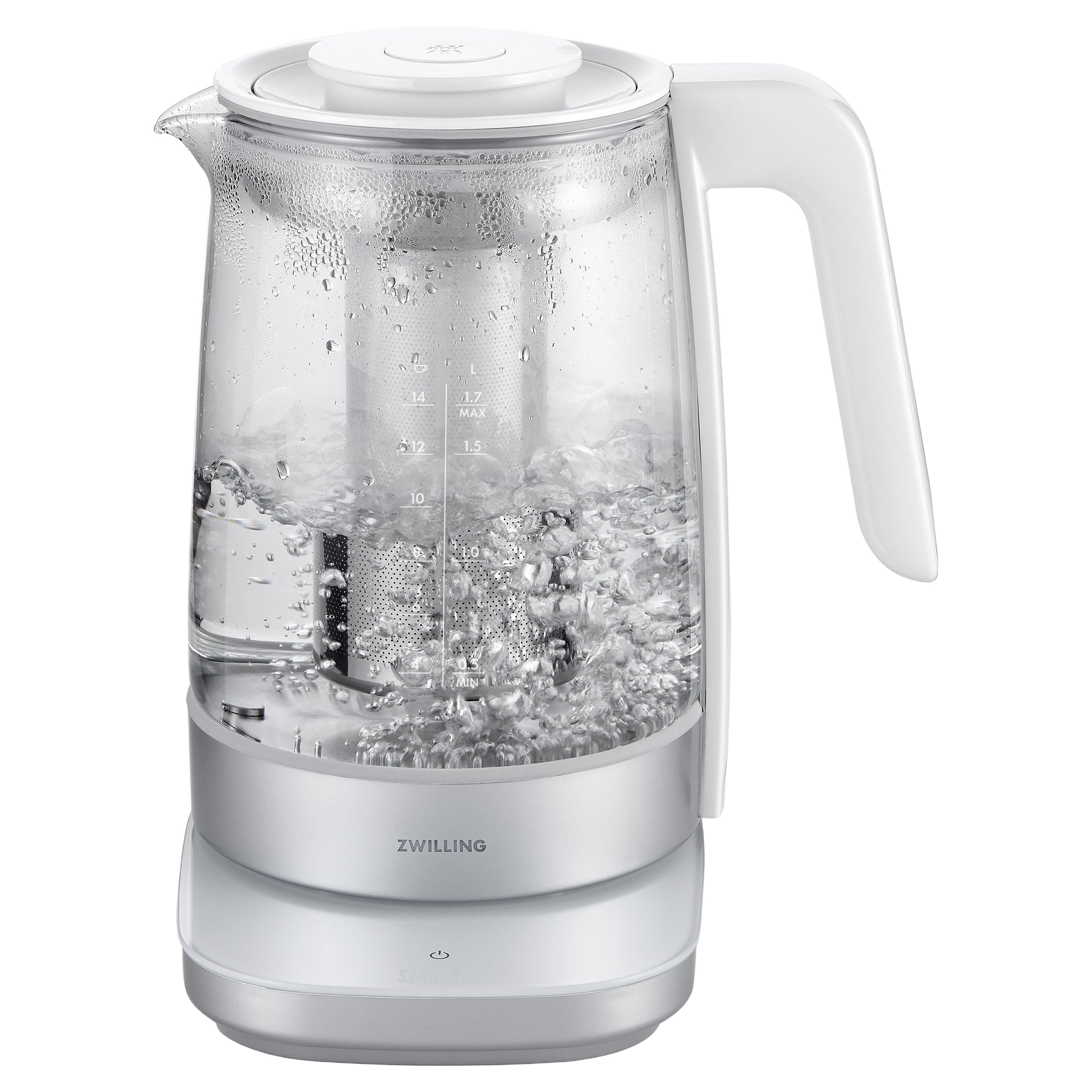 ZWILLING Enfinigy 1.7 L Glass Programable Electric Kettle - Silver-1