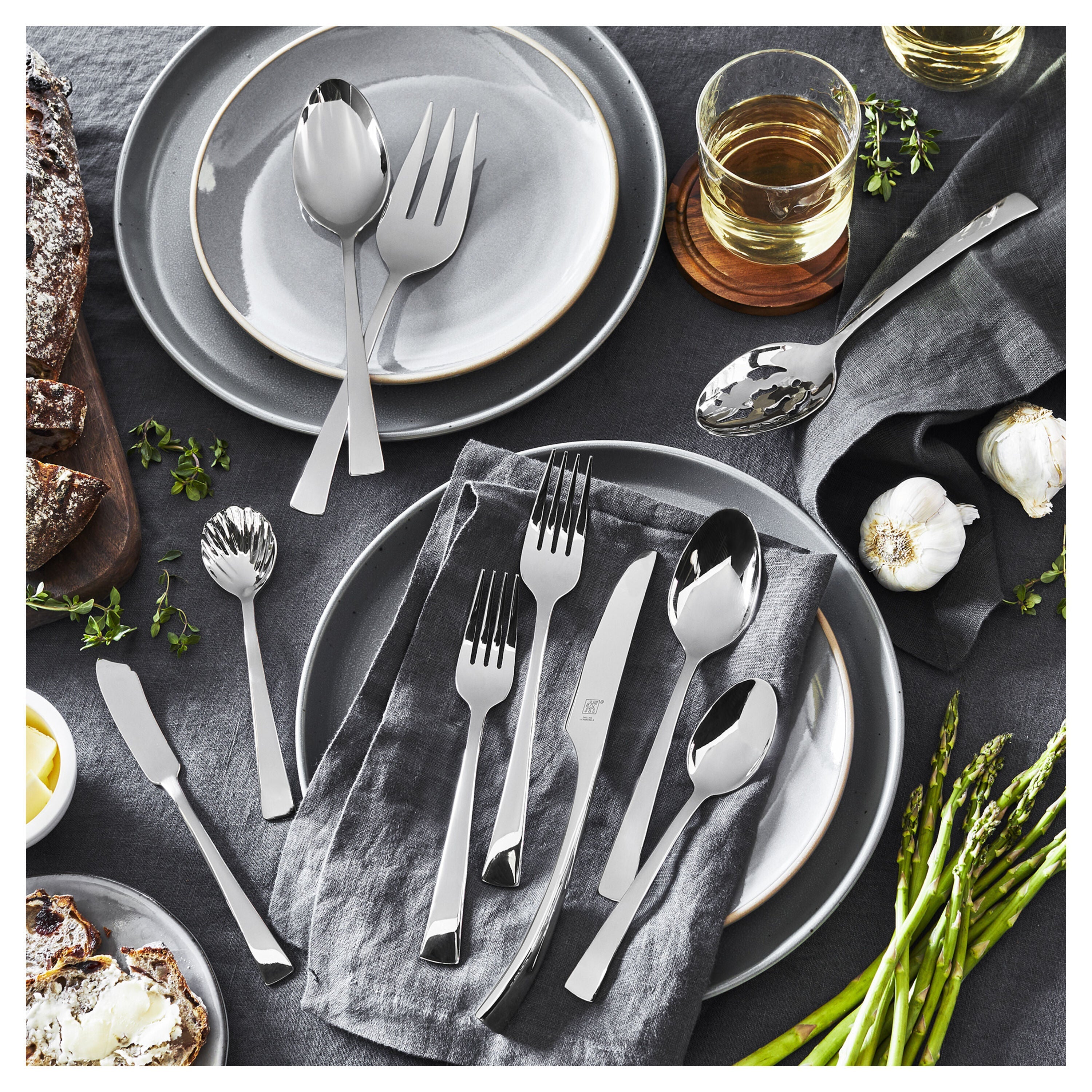 ZWILLING Bellasera 45 Piece Polished Stainless Steel Flatware Set-1