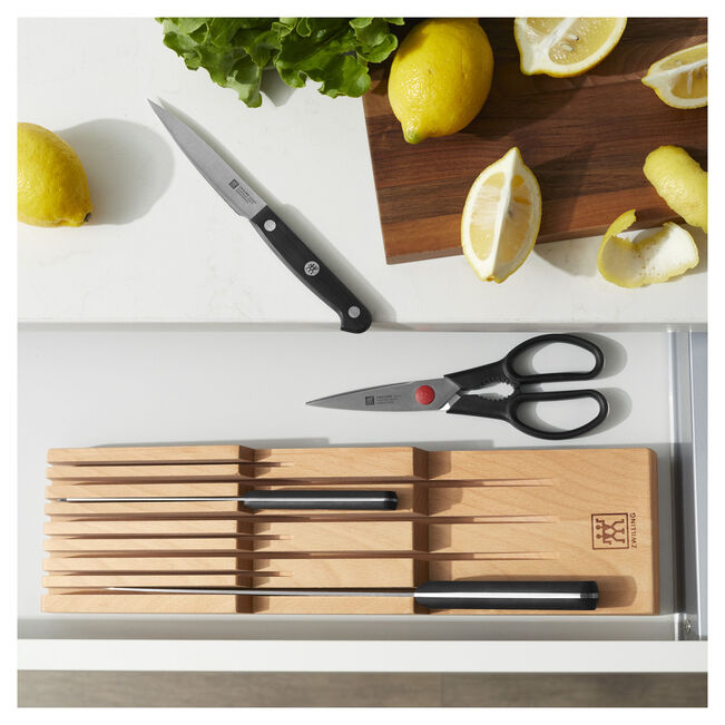 ZWILLING Beech Knife Storage Tray – Holds Up to 8 Knives, Space-Saving Design