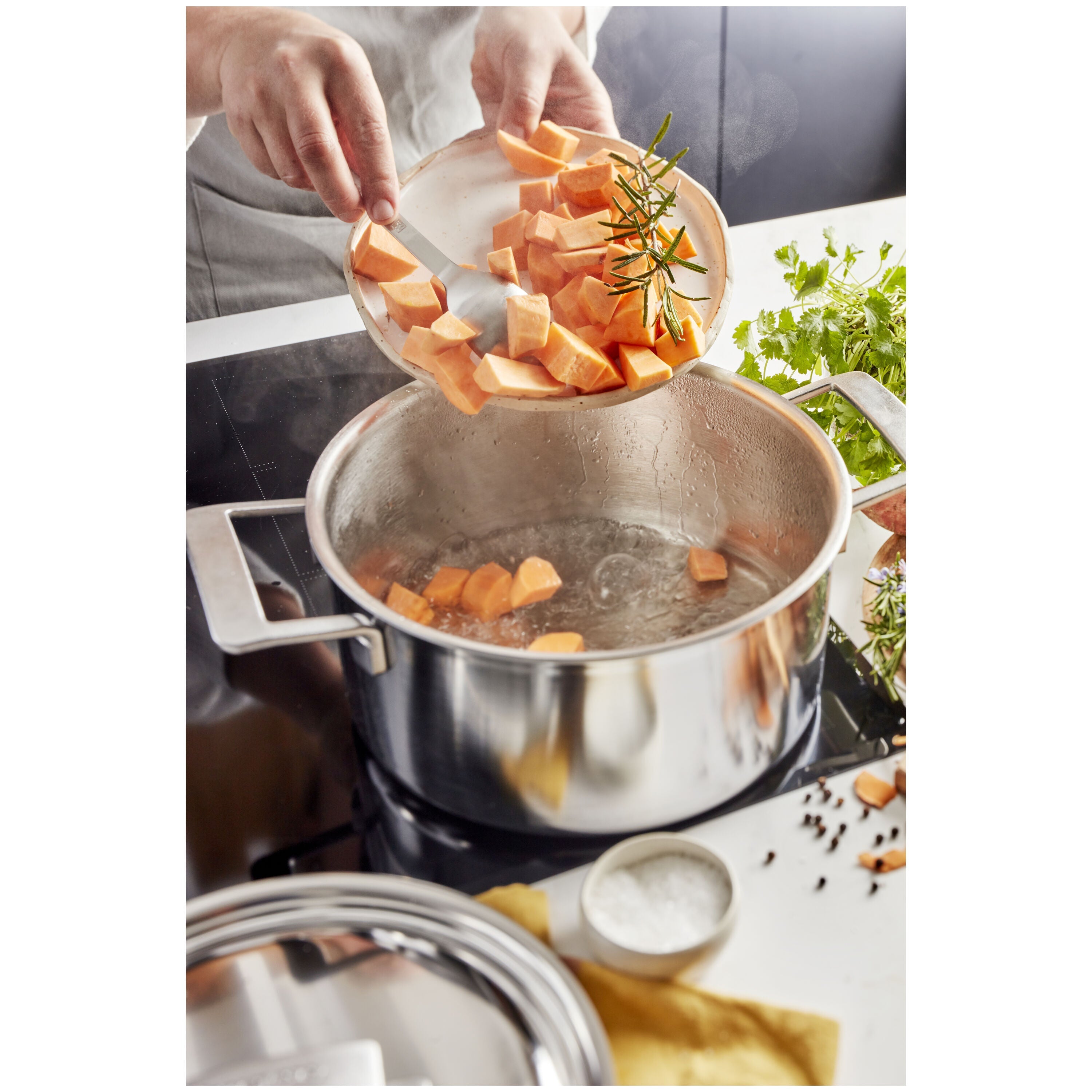 DEMEYERE Industry 5 2.2 L 18/10 Stainless Steel Stew Pot With Lid