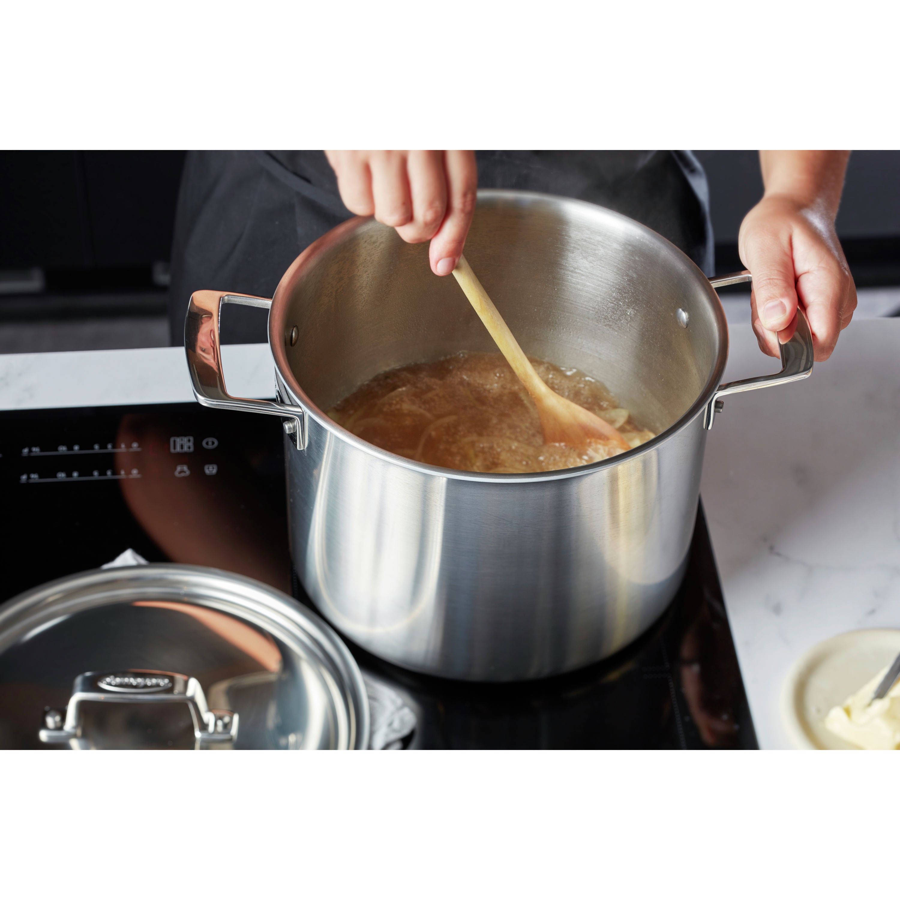 DEMEYERE Essential 5 7.5 L 18/10 Stainless Steel Stock Pot