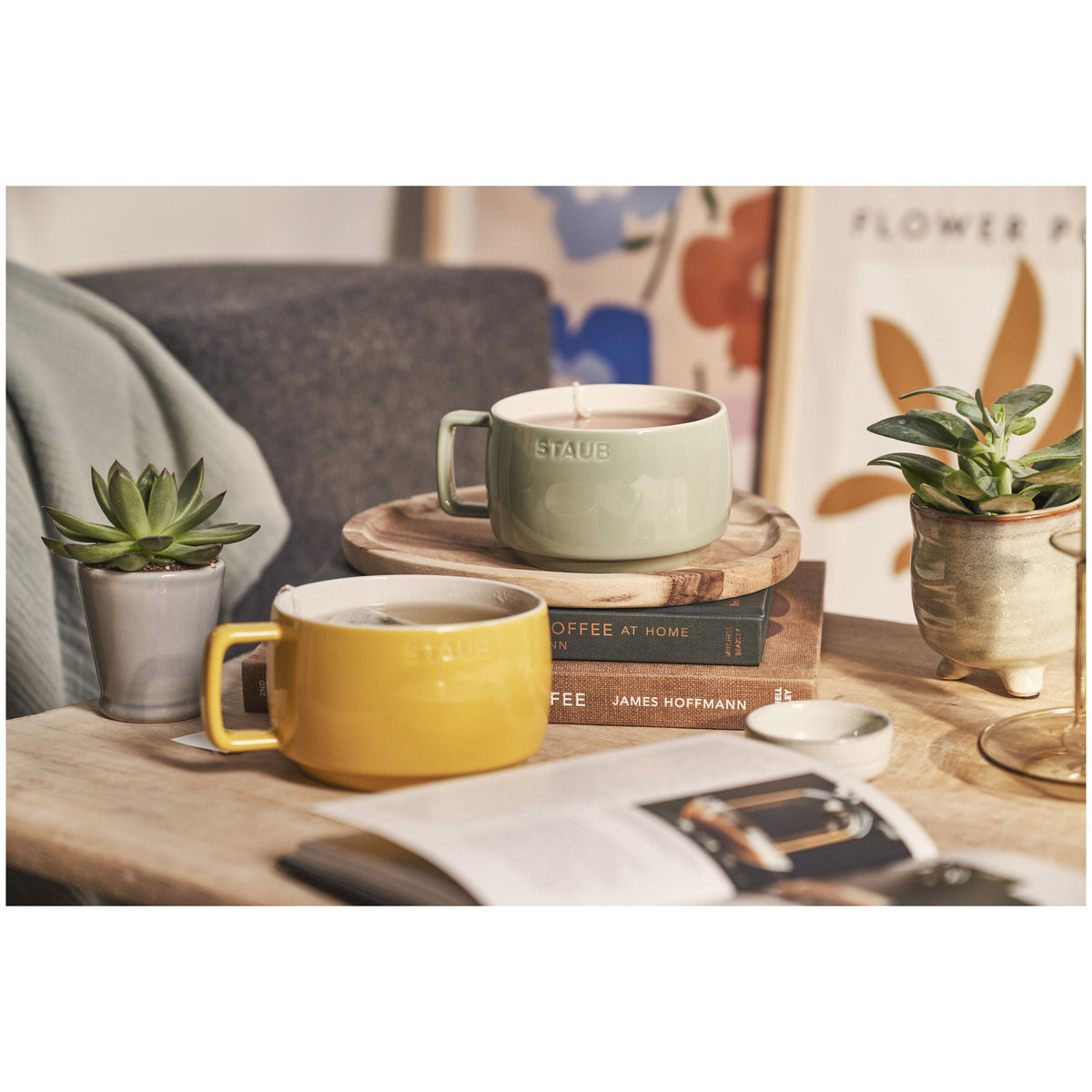 STAUB Ceramique Ceramic Mug, Eucalyptus, 500ml