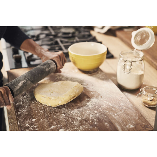 STAUB Rolling Pin – Acacia Wood Handles, Non-Stick Silicone, 45cm