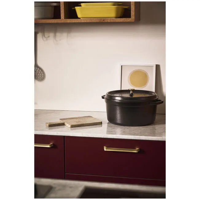 STAUB La Cocotte 5.25 L Cast Iron Round Cocotte, Black