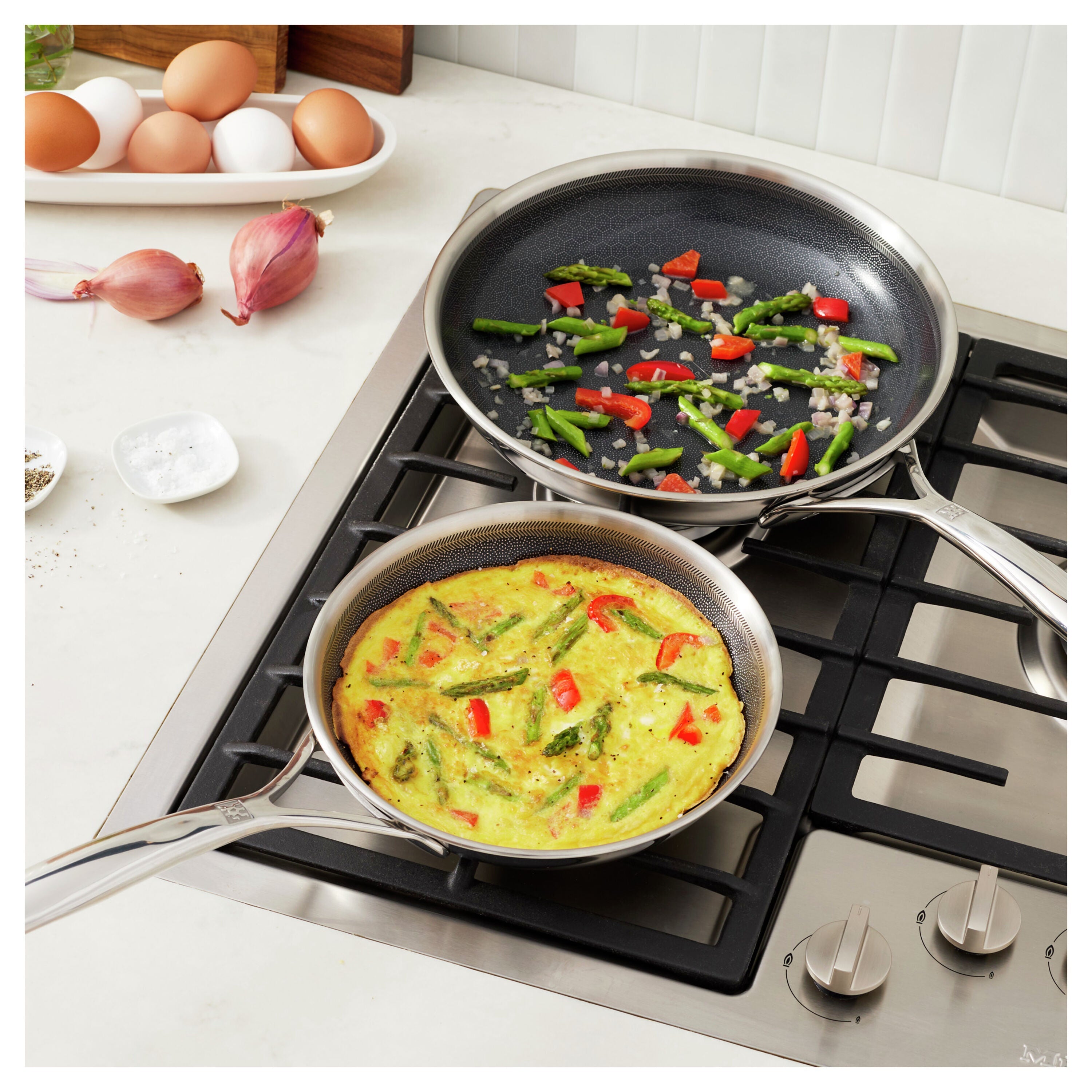 ZWILLING Peak 2 Piece 18/10 Stainless Steel Fry Pan Set