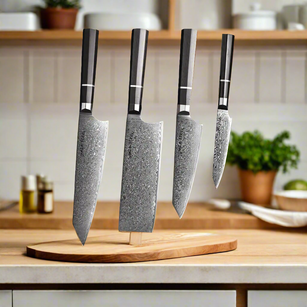 KASAI KOGATANA FIVE | Essential 5 pcs Knife set | 4 Knives with Magnetic Wood Block