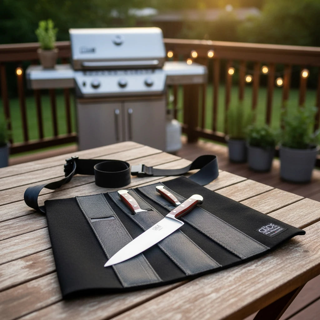 Knife Apron for 3 Cooking Knife (Knife not included)