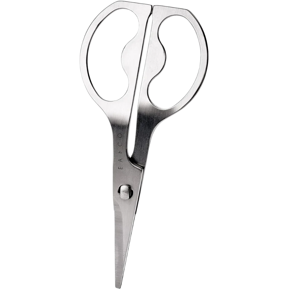 EAtoCO Cutlery Hasami Table Scissors with ergonomic handles and angled design, made in Japan for easy food cutting at the table.