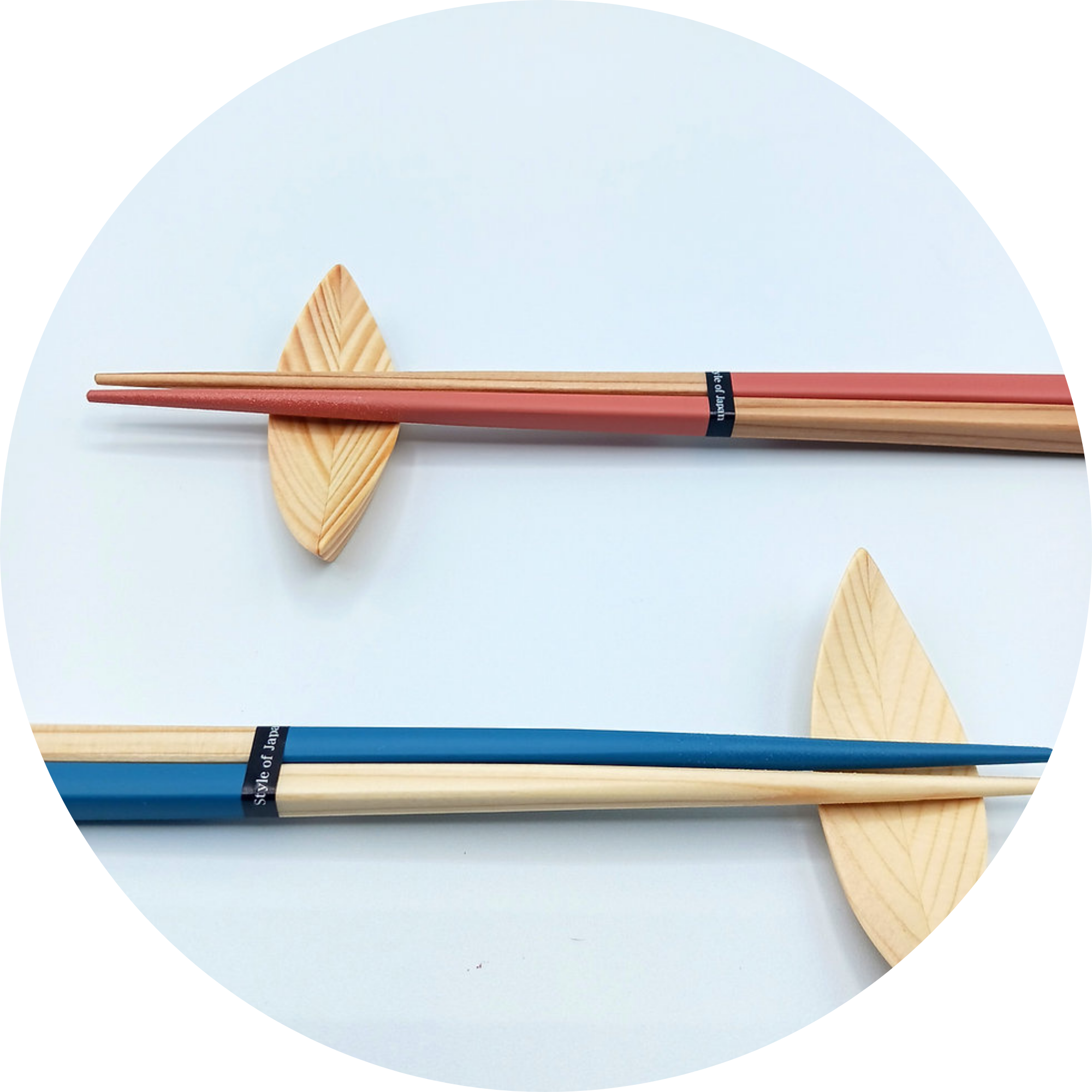 Japanese Chopstick Rests - Eco-Friendly Wooden Leaf Design