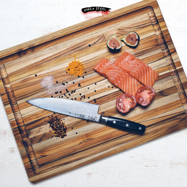 Couteau de chef Gyuto HAYAMI 200 en Damas VG10 69 couches — JapanChefKnife.com