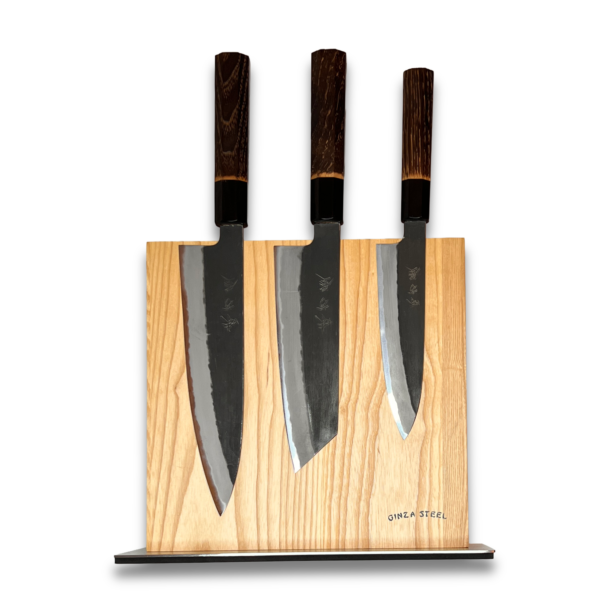 Hinoura Ajikataya | Shirogami 4-Piece Knife Set with Magnetic Block