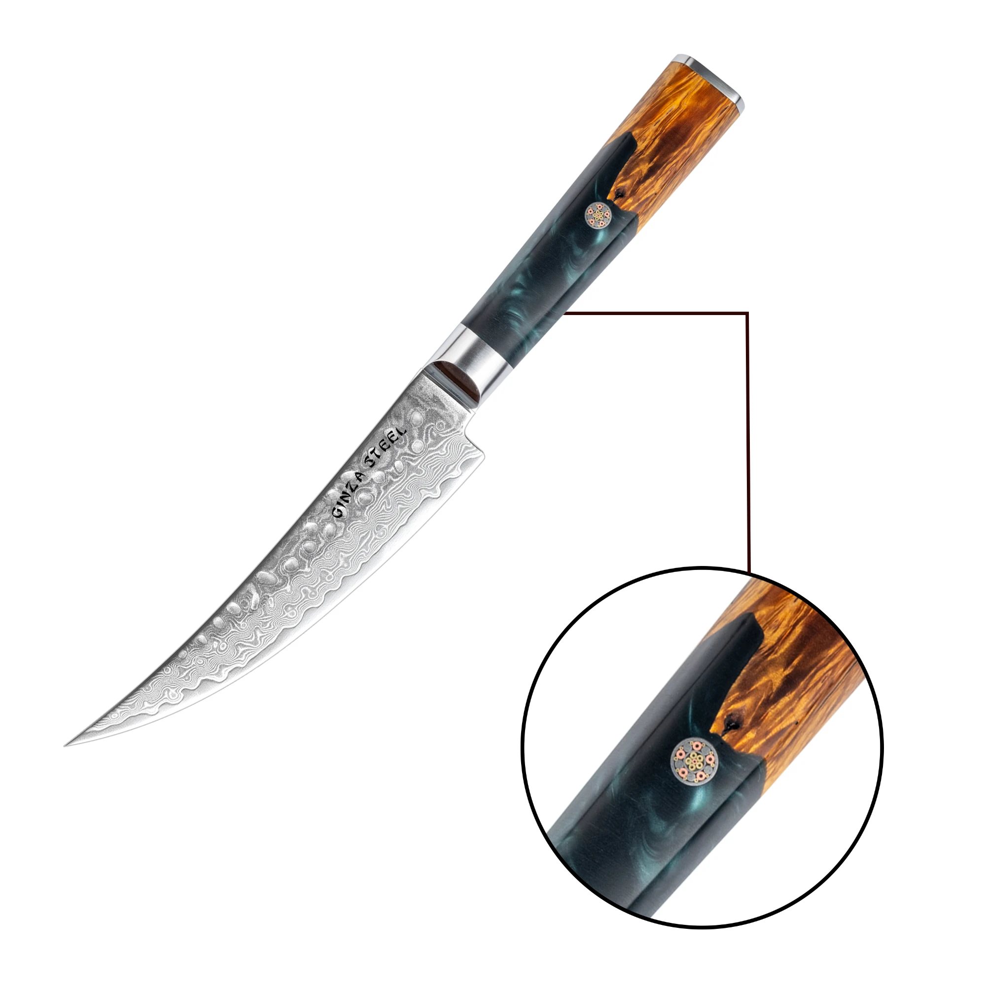 Kaze Katana – 6-Inch Boning Knife, Damascus VG10 Steel, 67 Layers (Copy)
