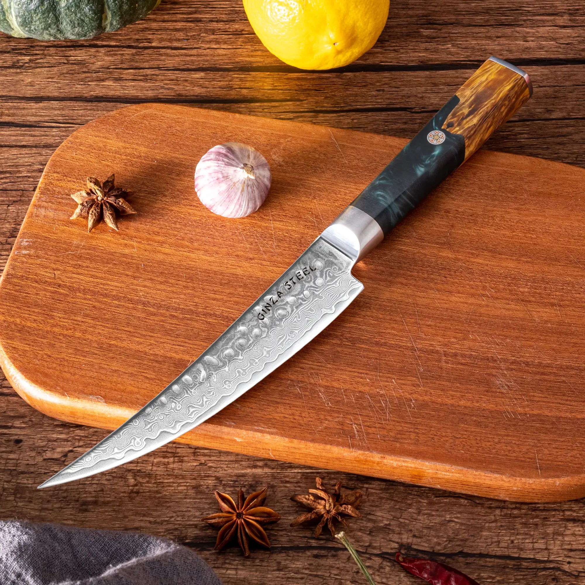 Kaze Katana – 6-Inch Boning Knife, Damascus VG10 Steel, 67 Layers (Copy)