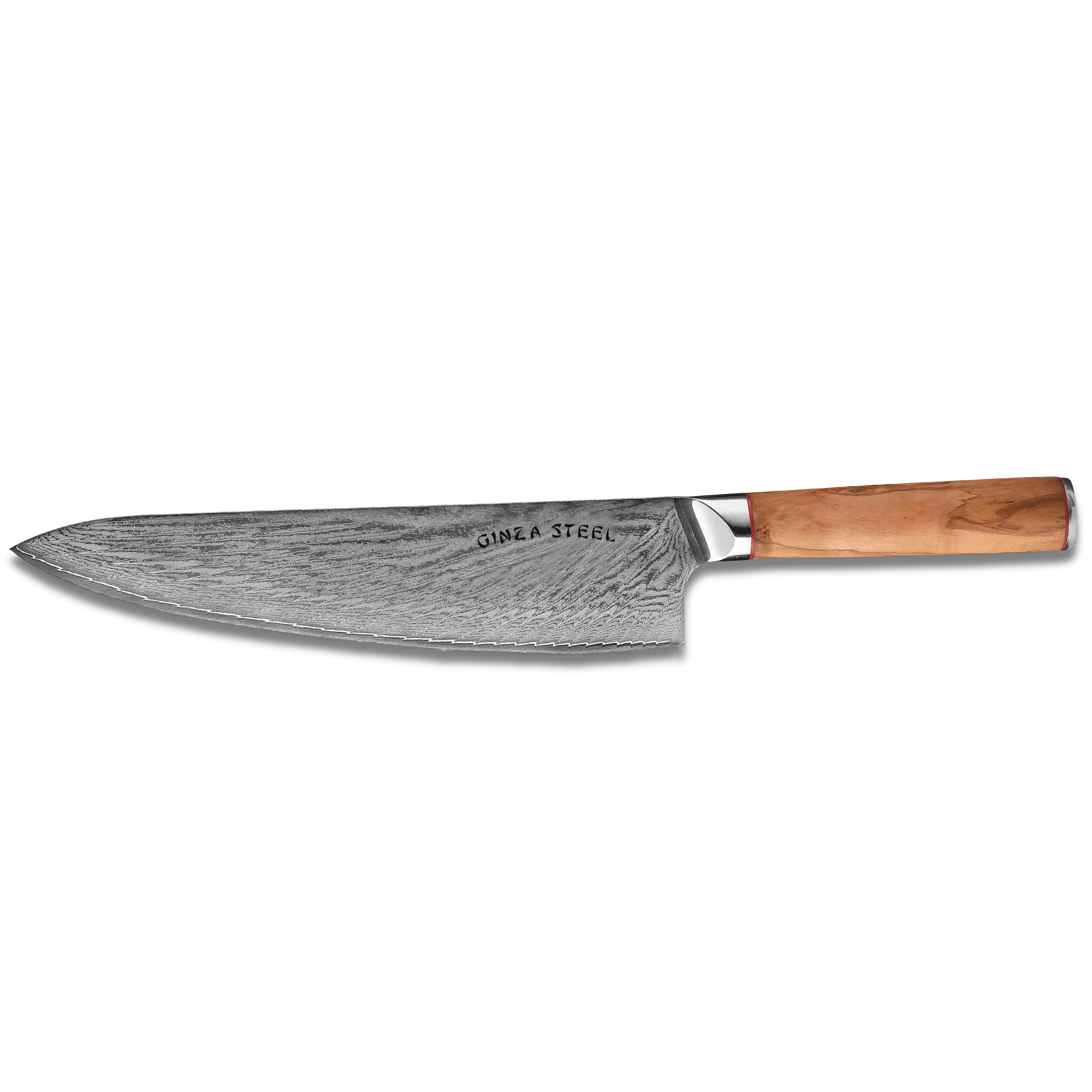 MIA 24 | Chef couteau 9" Damas AUS10 Steel 67 Layer/Italian Olive Wood Handle