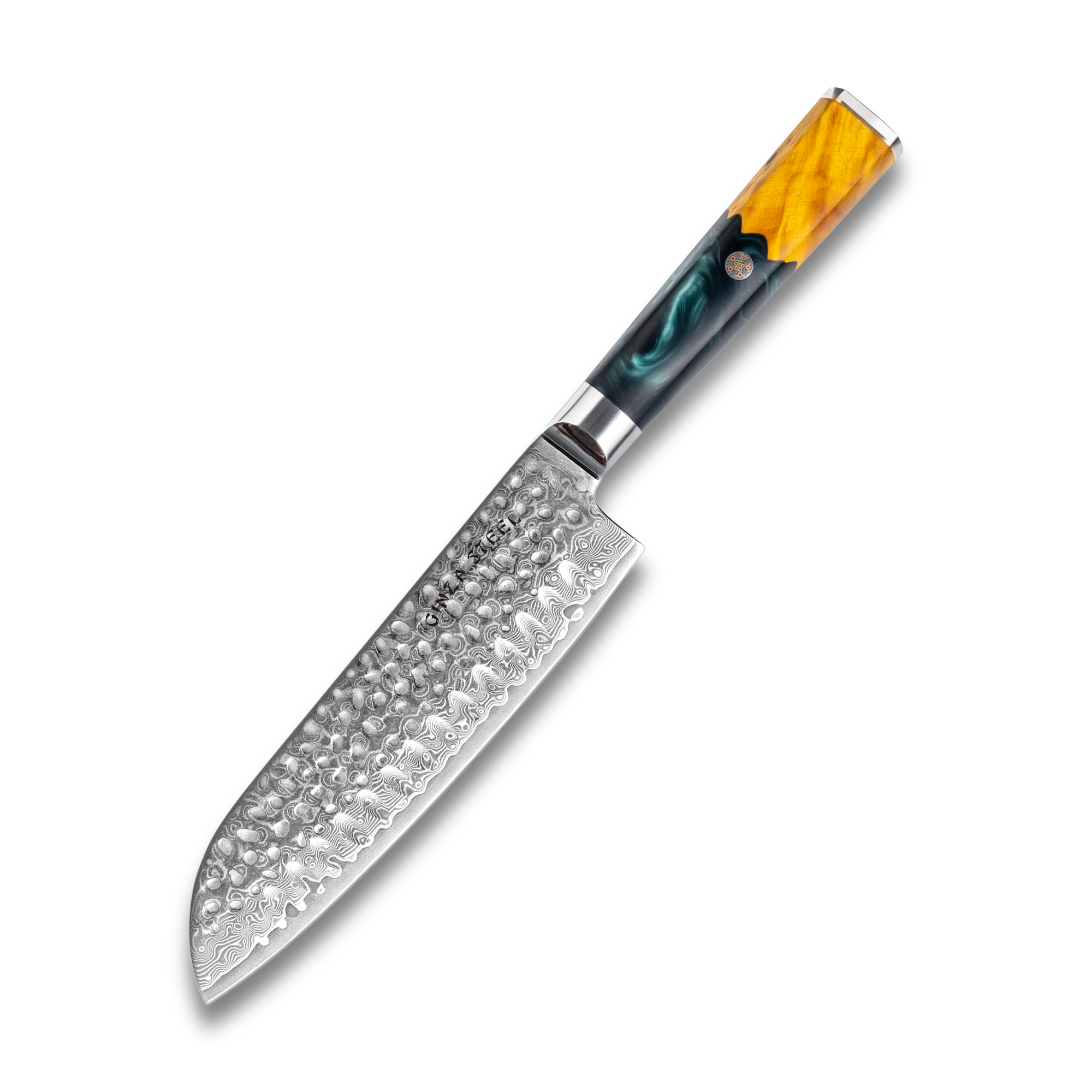 Kaze Katana – 7-Inch Santoku Knife, Damascus VG10 Steel, 67 Layers