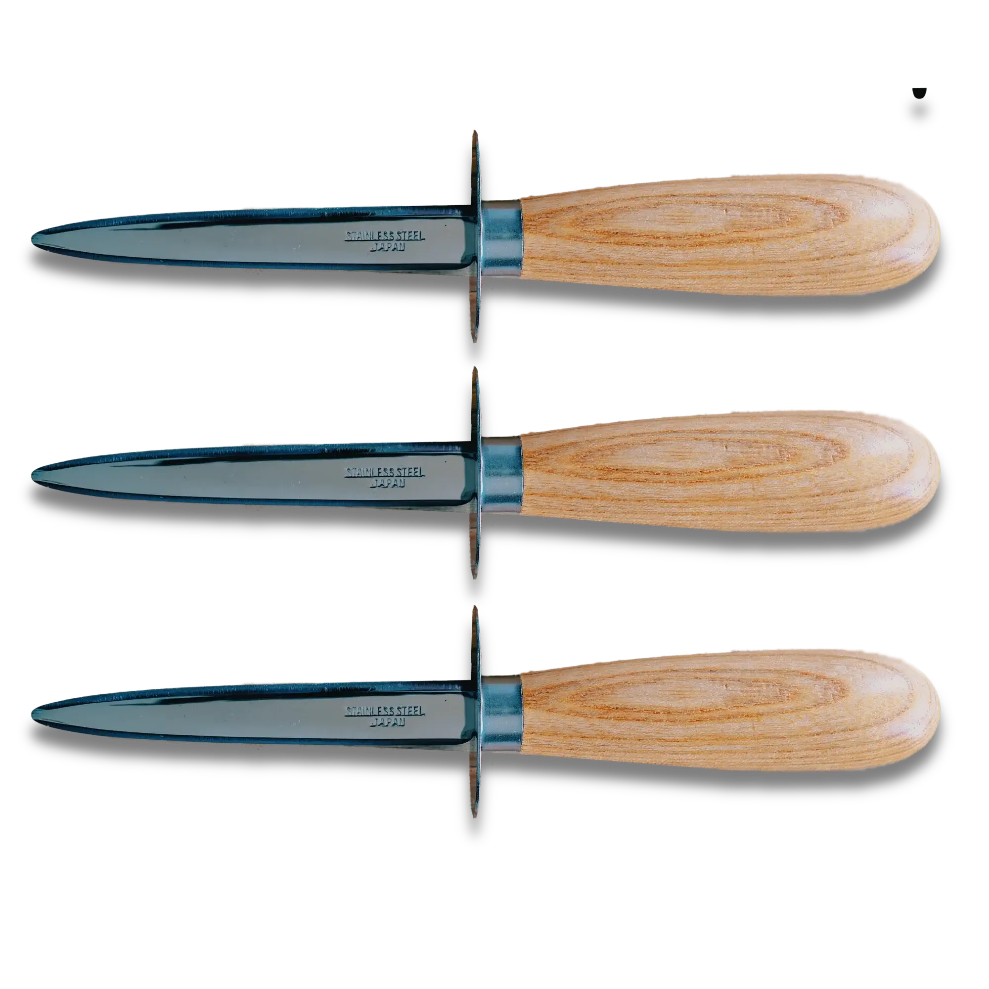 Ginza Steel | Oyster Knife Set of 3 Stainless Steel Wood handle