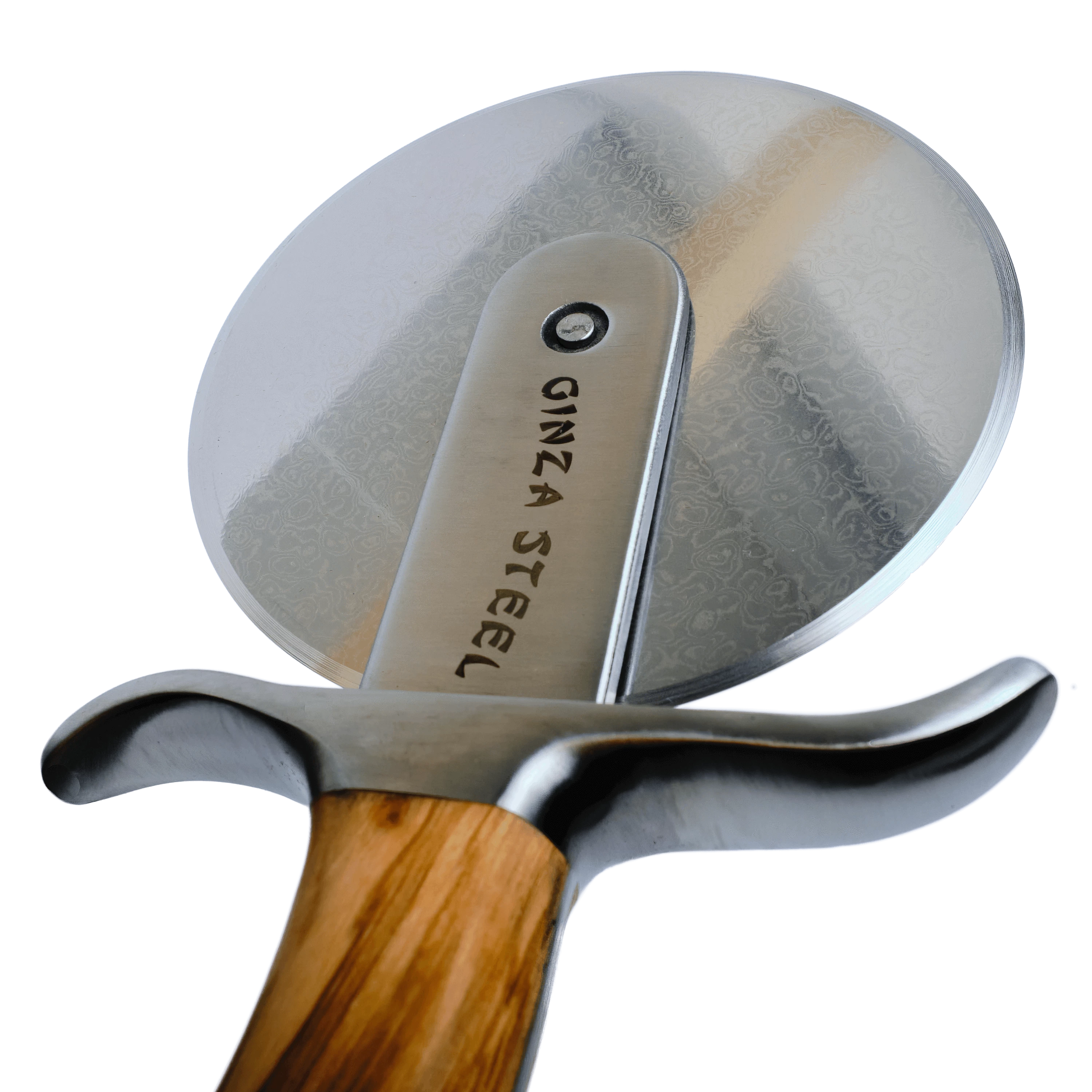 MIA Pizza Slicer | VG10 67 Layer Damascus Steel | Olive Wood handle