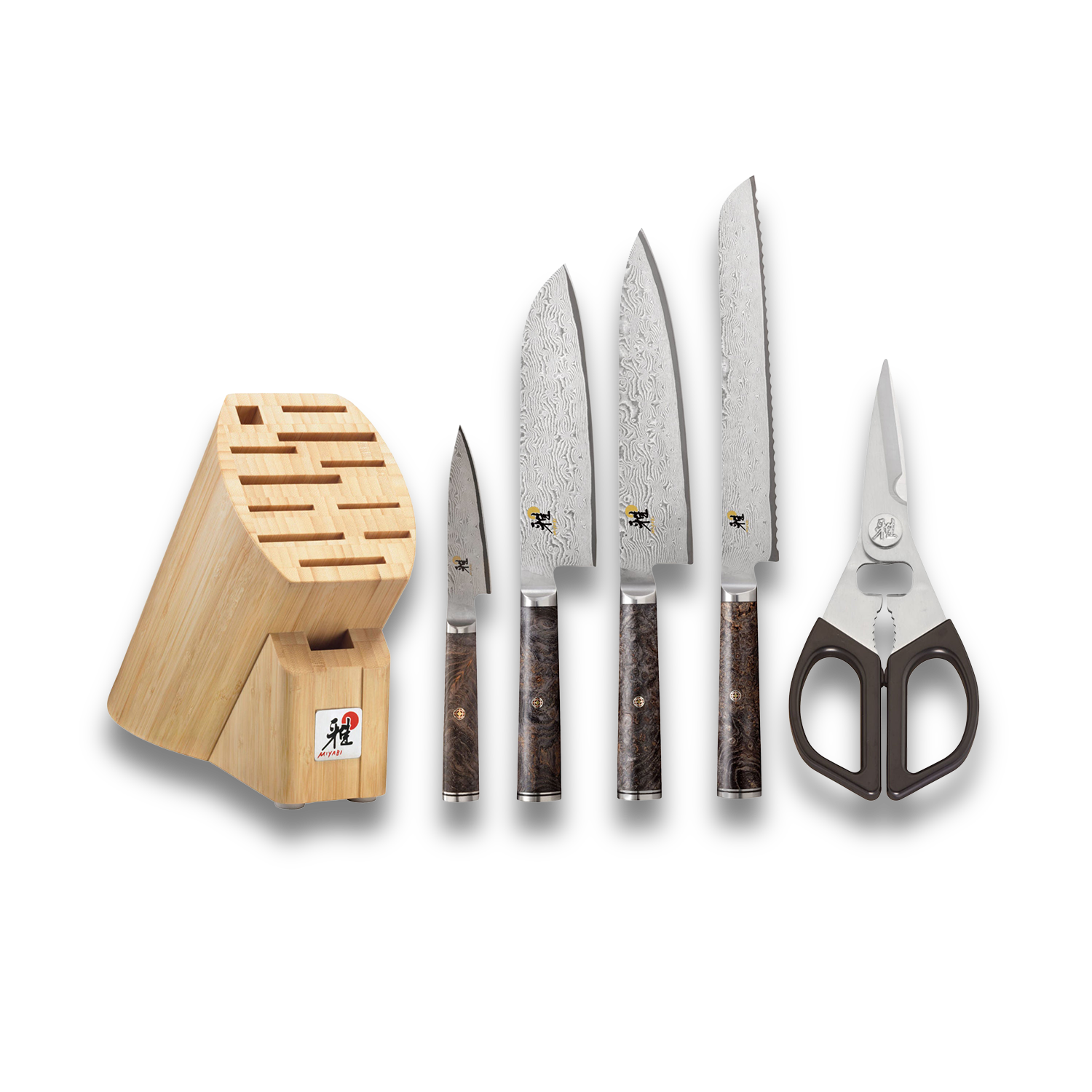 MIYABI 5000 MCD 67 6 Piece Knife Set, Brown