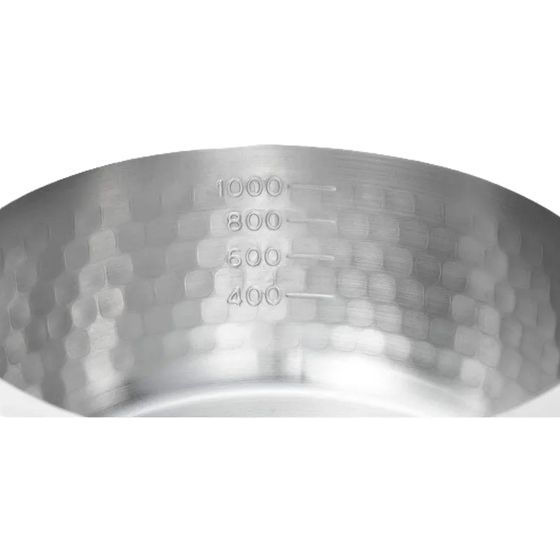 Yoshikawa Yukihira Saucepan with measurement markings on a white background