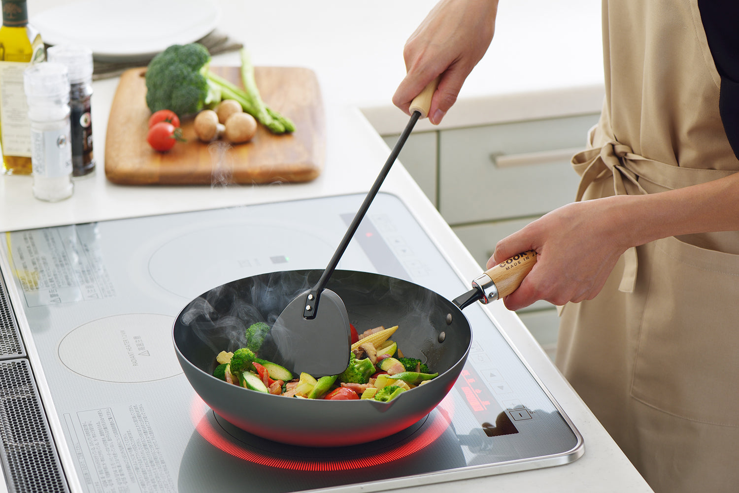 YOSHIKAWA COOK-PAL REN DEEP FRYING PAN 20CM– NITRIDED CARBON STEEL, MADE IN JAPAN