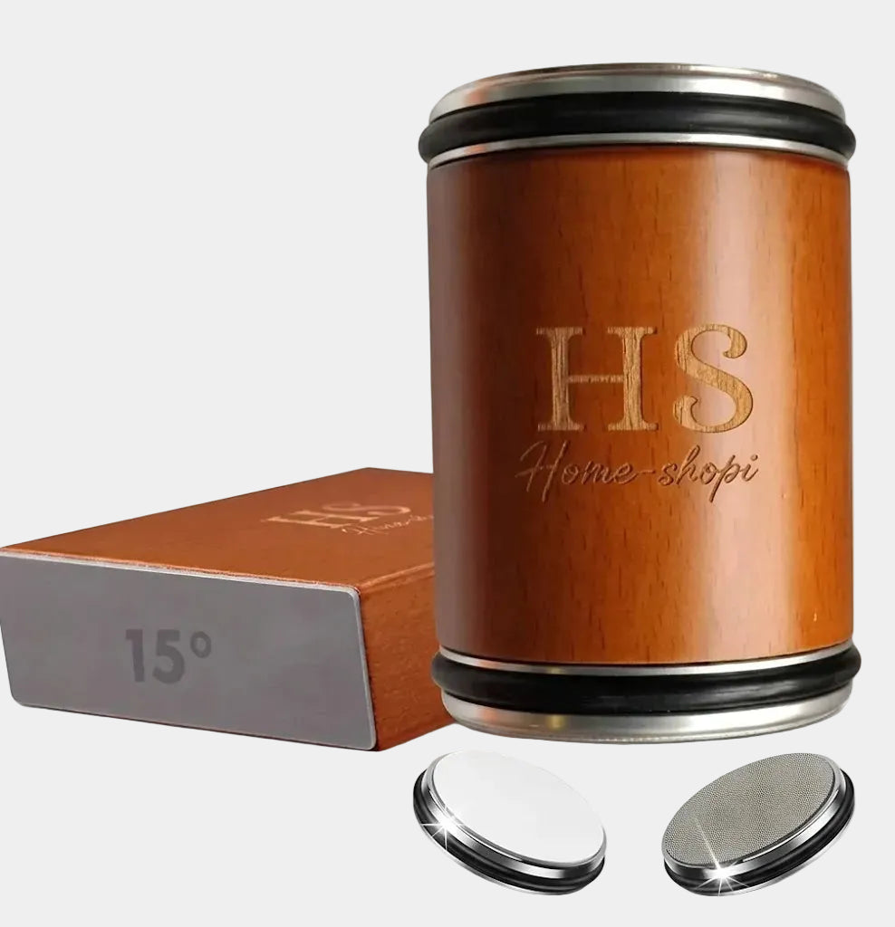 Rolling Knife Sharpener with 15° and 20° angle guides and dual diamond ceramic discs for precise blade sharpening