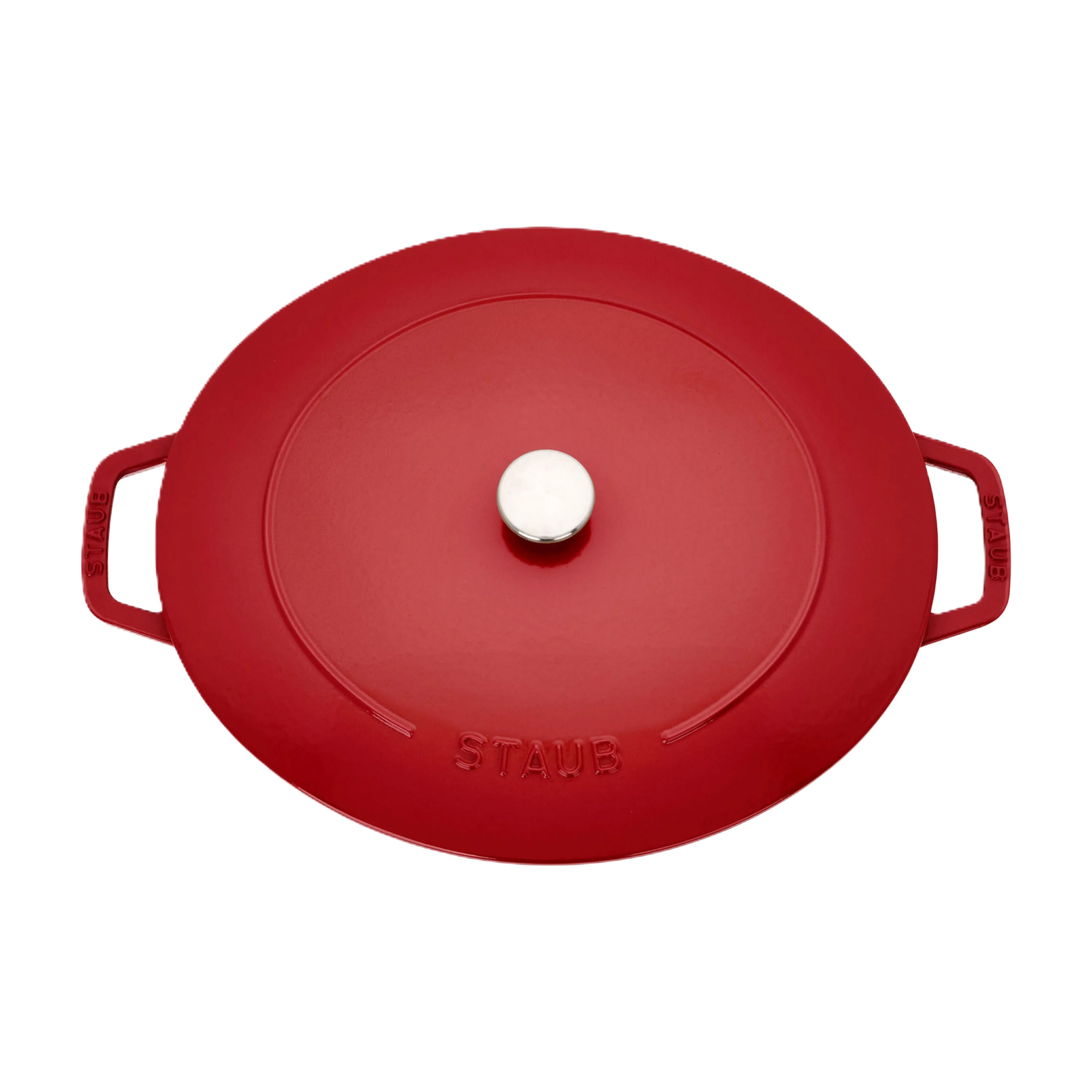 Staub La Cocotte 6 L Cast Iron Oval Wide Oval Dutch Oven, Cherry