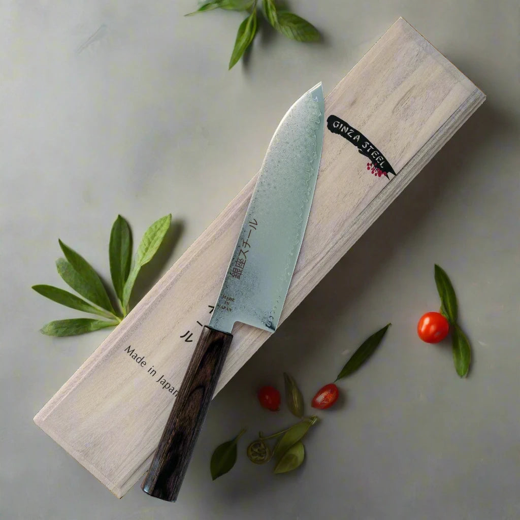 Seiryū (青龍) Series - Santoku Knife 180mm VG10 Damascus steel